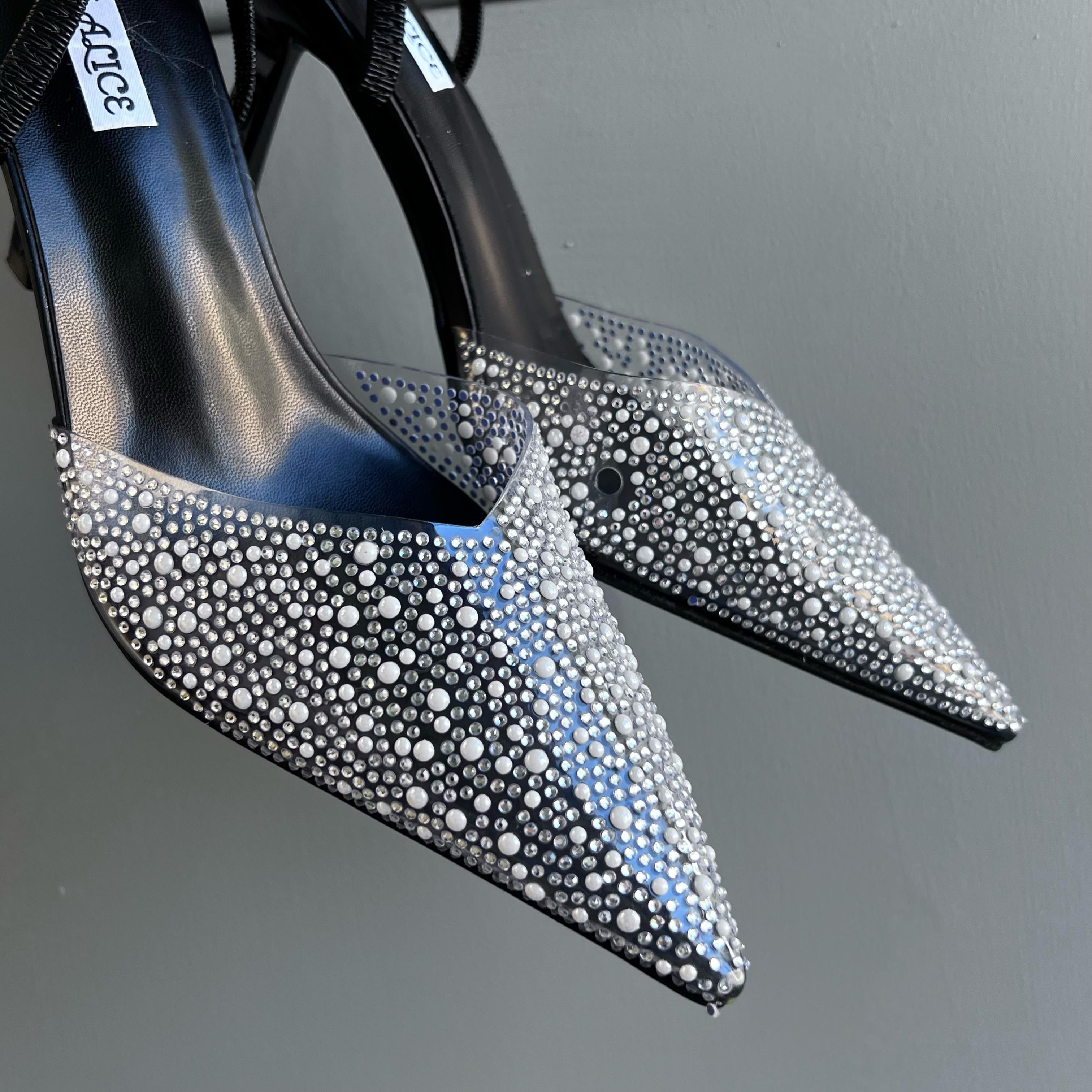 SLINGBACK PERLINE NERO