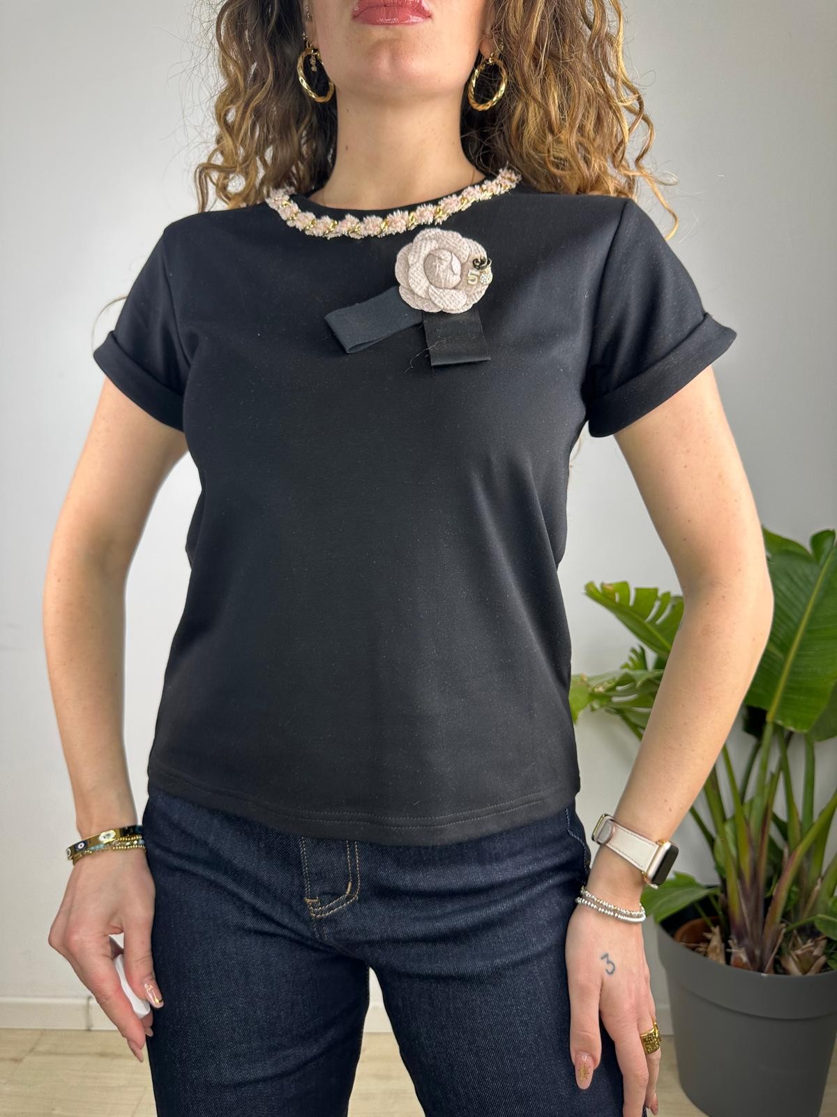 SHIRT ROSE NERA