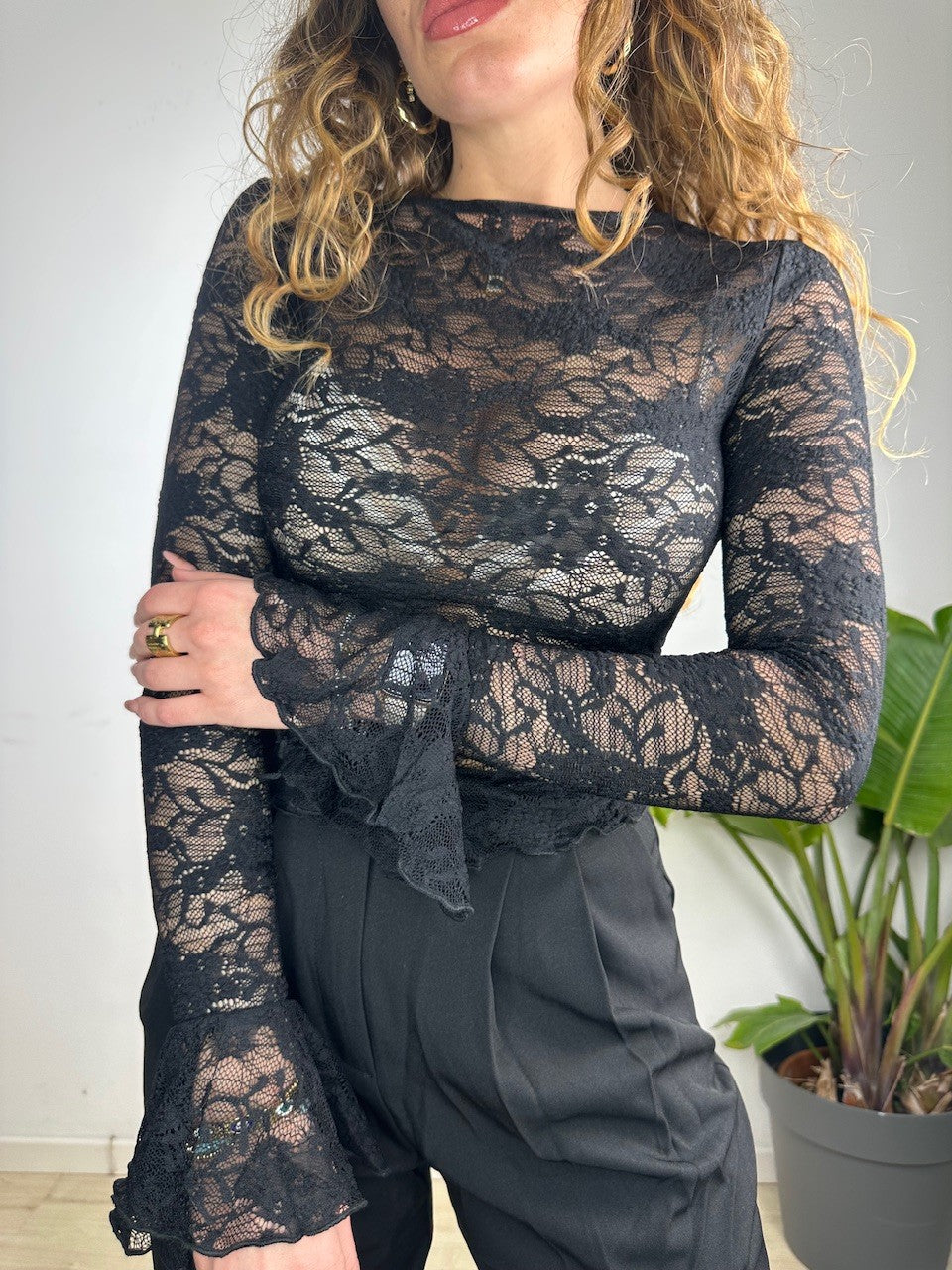 MAGLIA PIZZO DEBORY NERA