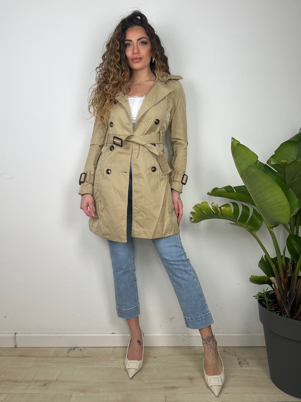 TRENCH DOPPIO PETTO CAMEL