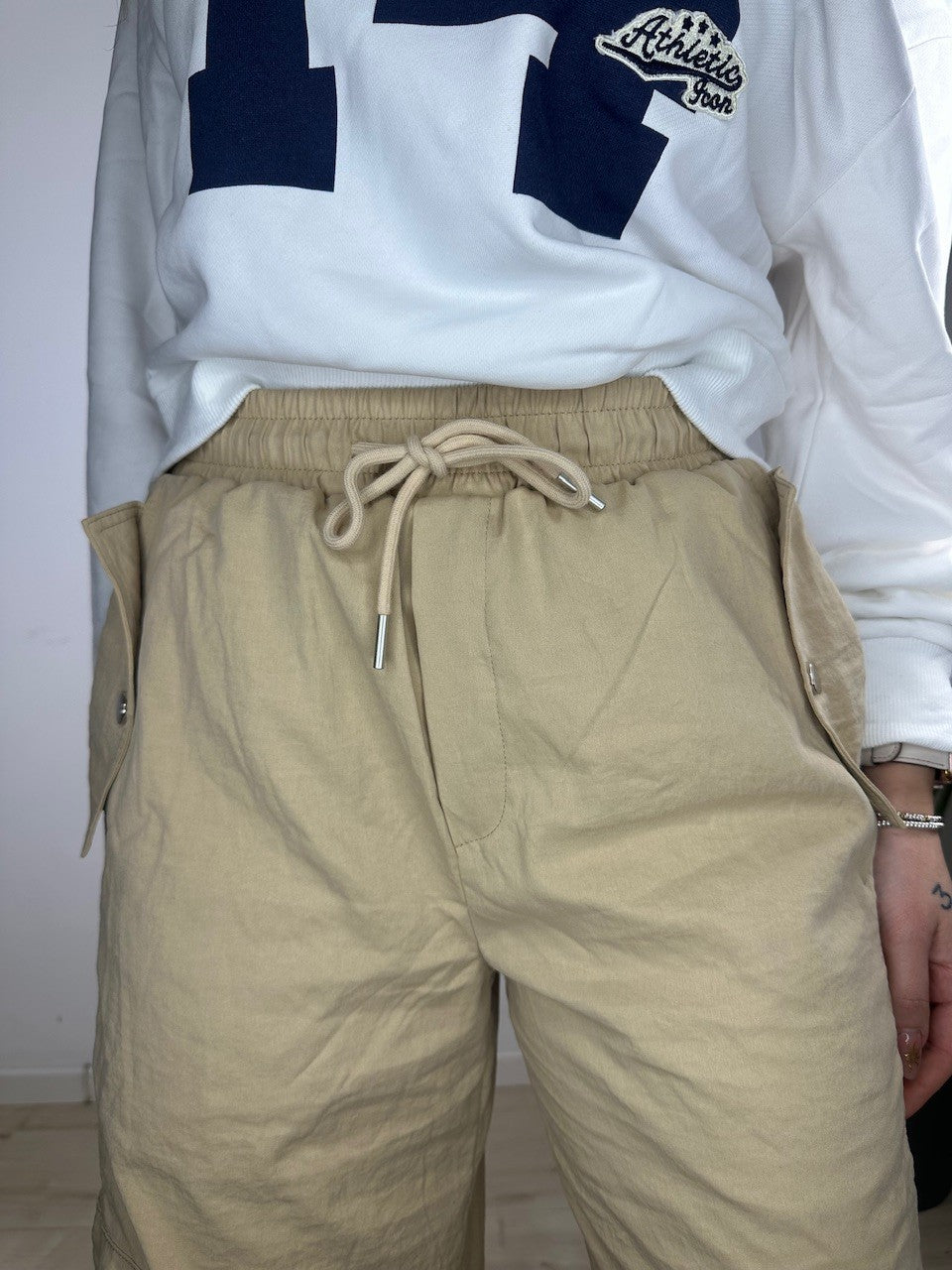 PANTALONI CARGO JOY BEIGE