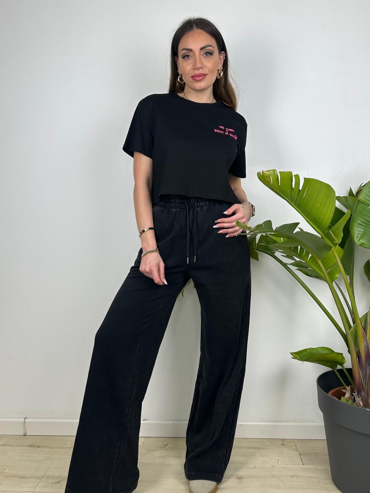 PANTALONI JOGGERS NERO