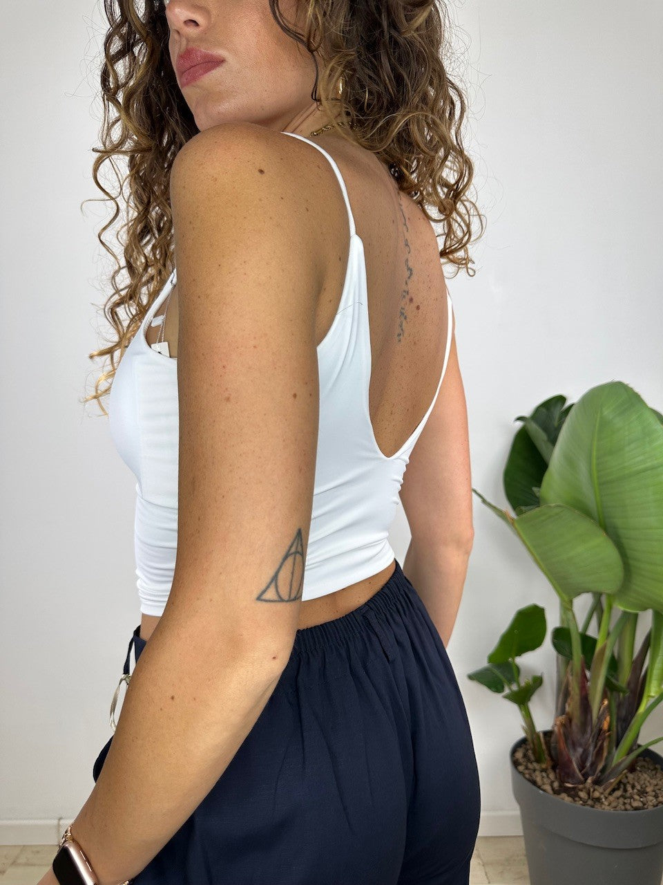 CROT TOP SIMPLY LICRA BIANCO