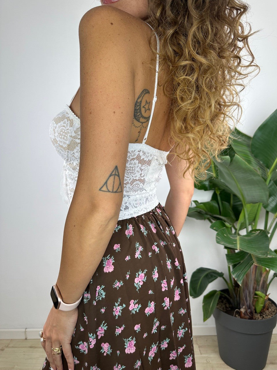 BUSTIER TOTAL PIZZO BIANCO