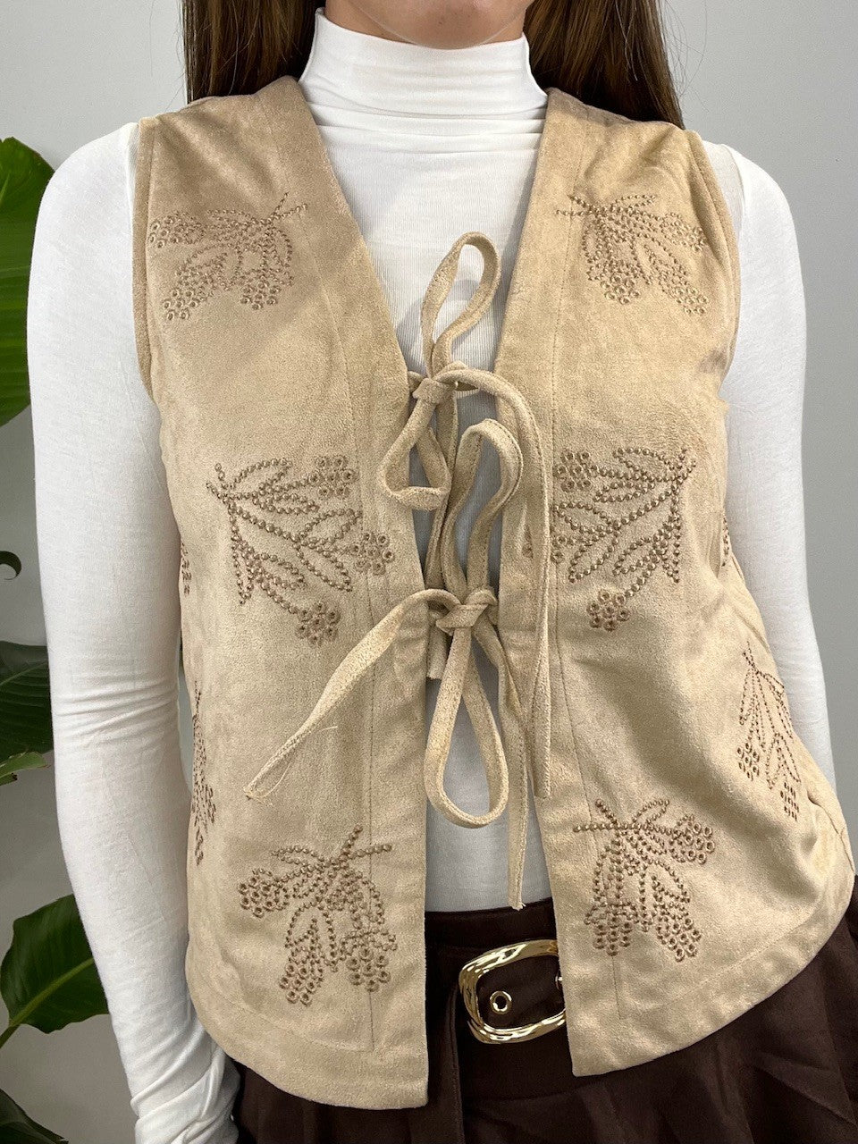 GILET ECOCAMOSCIO LAYLA BEIGE