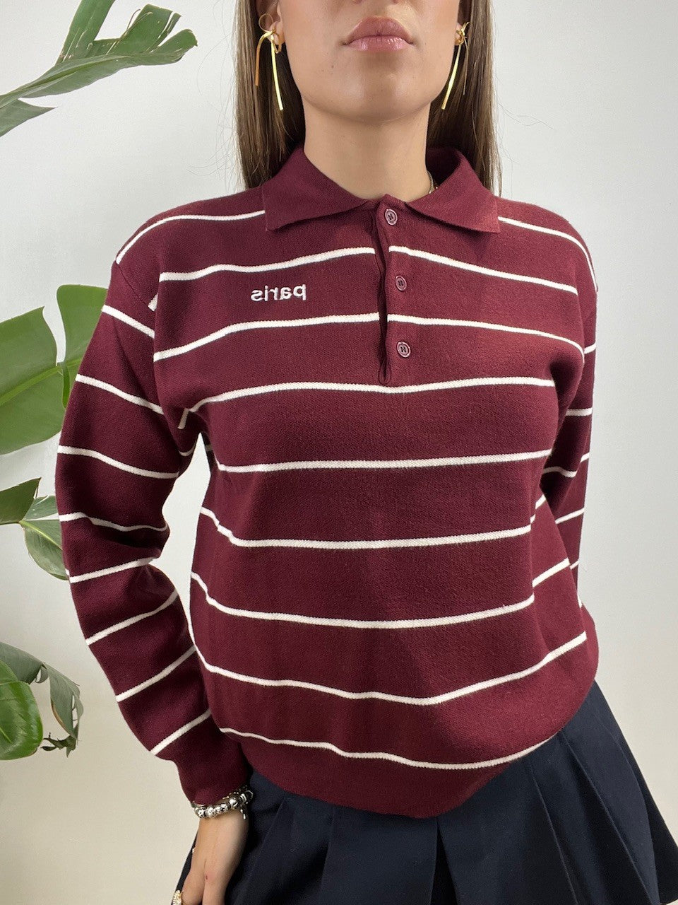 PULL POLO JULIET BORDEAUX