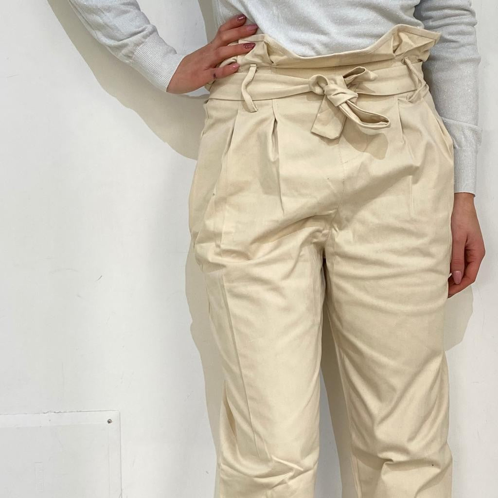 PANTALONE CARAMELLA PANNA