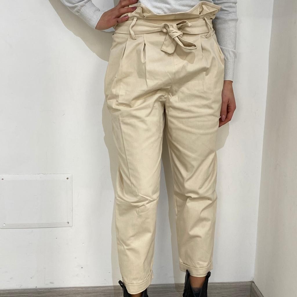 PANTALONE CARAMELLA PANNA
