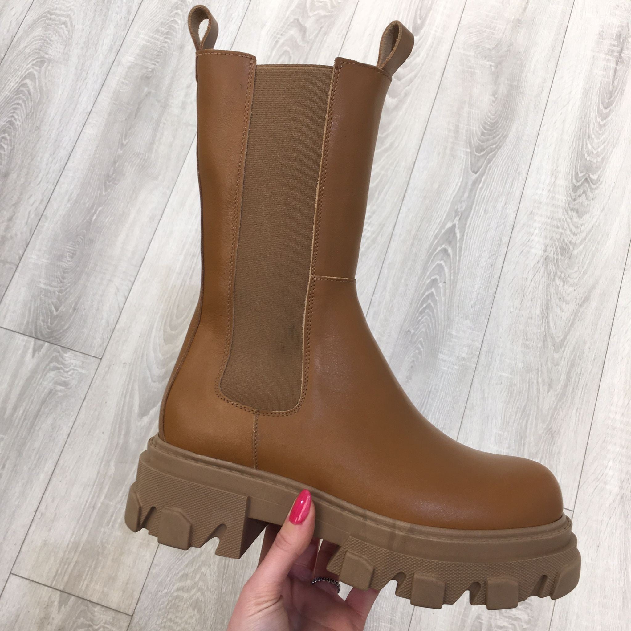 STIVALE GIULIA TOP QUALITY CAMEL