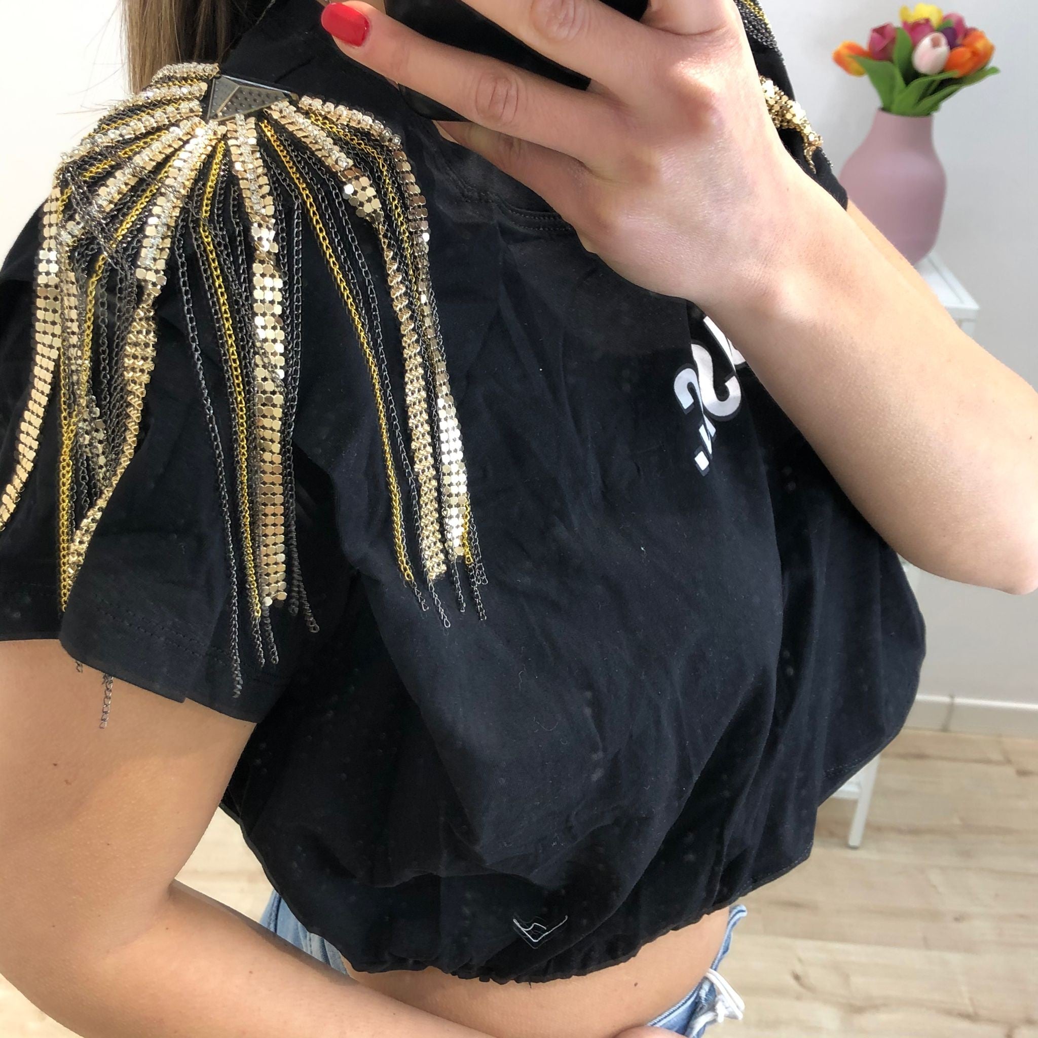 CROP SHIRT BASIC NERA