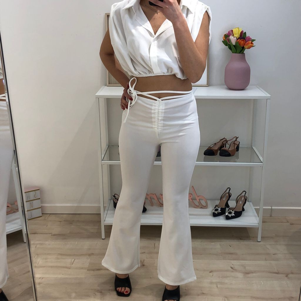 CROP CAMICIA BIANCO