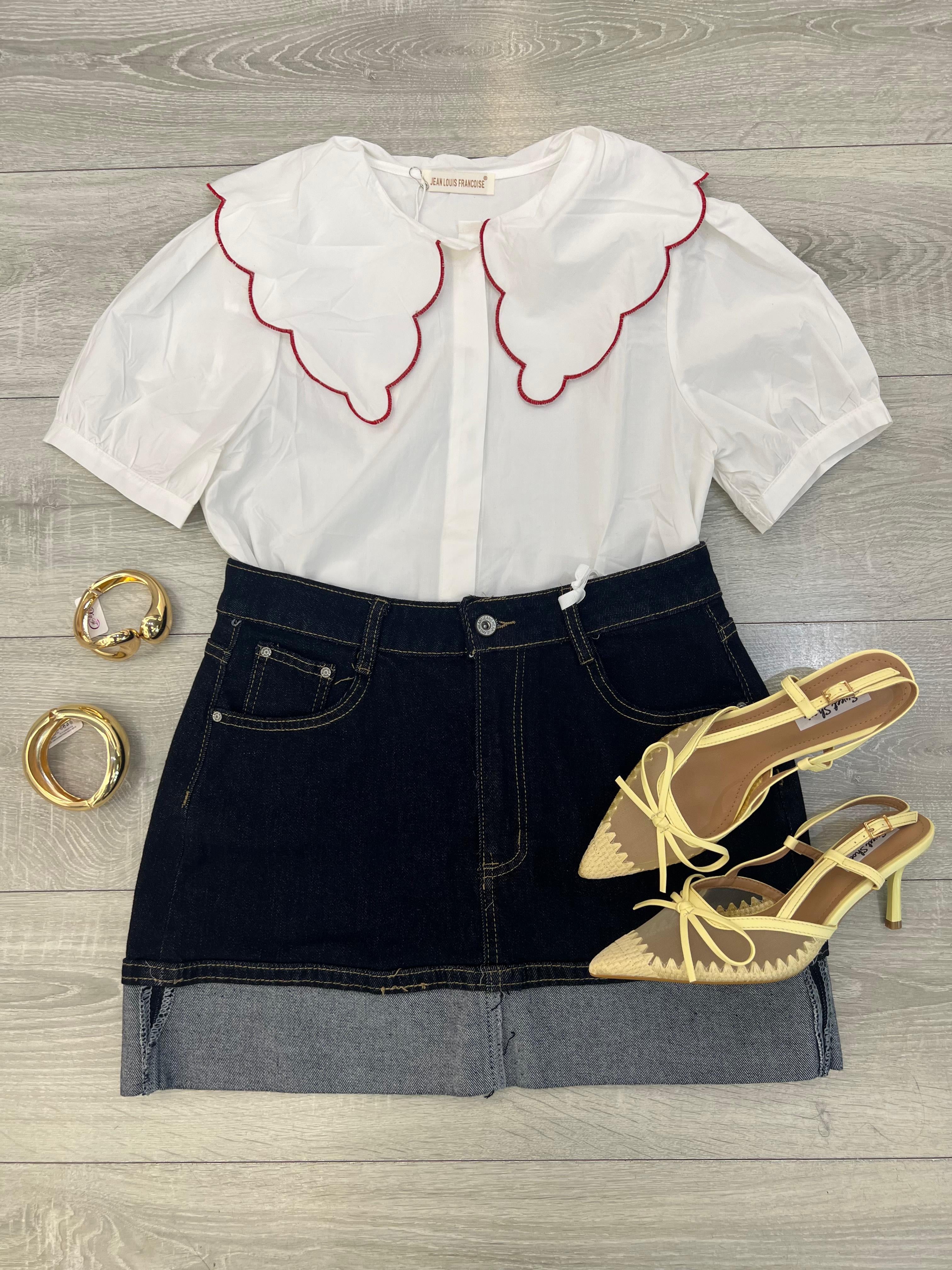 CAMICIA COLLETTO ONDA ROSSO