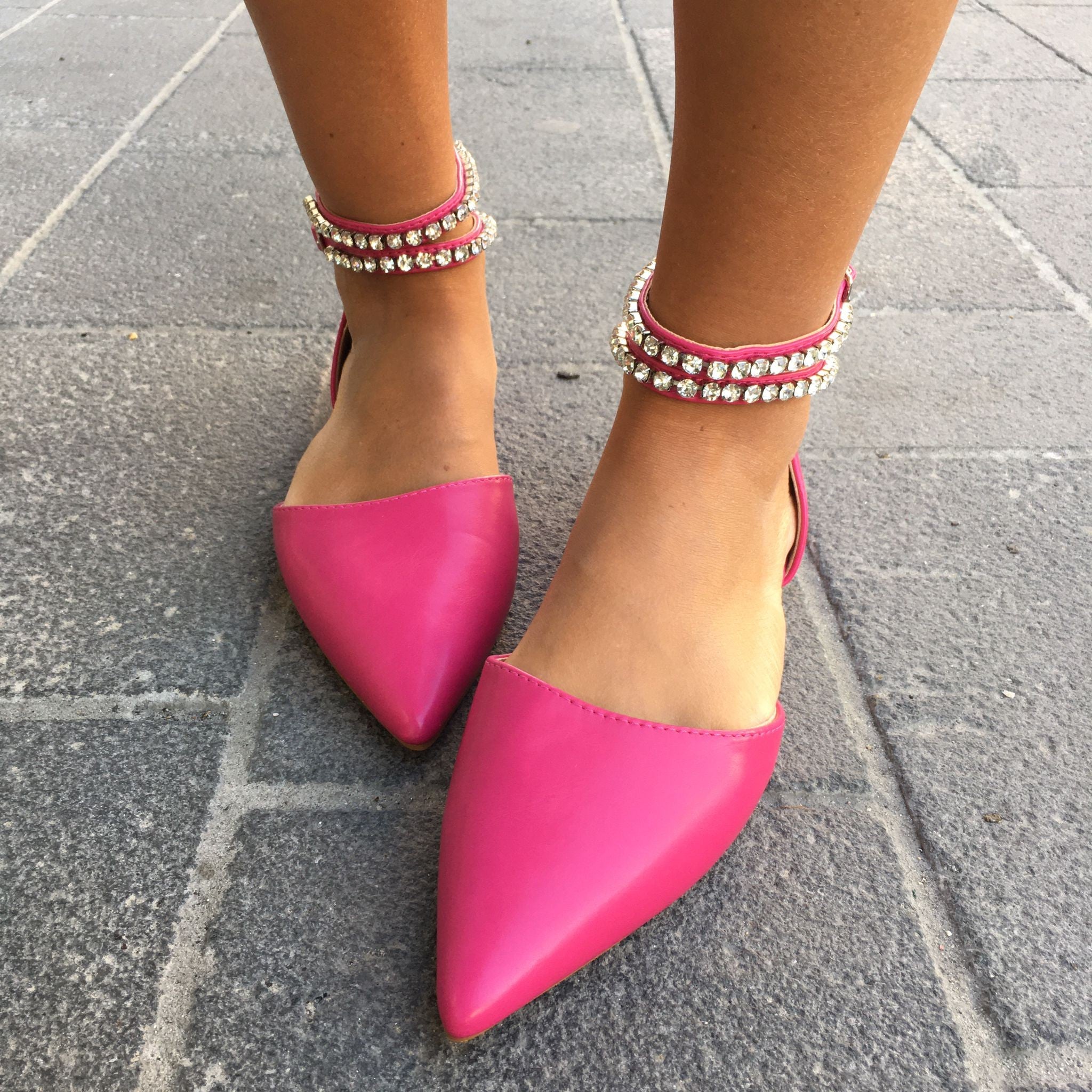 BALLERINA CON CINTURINO FUCSIA