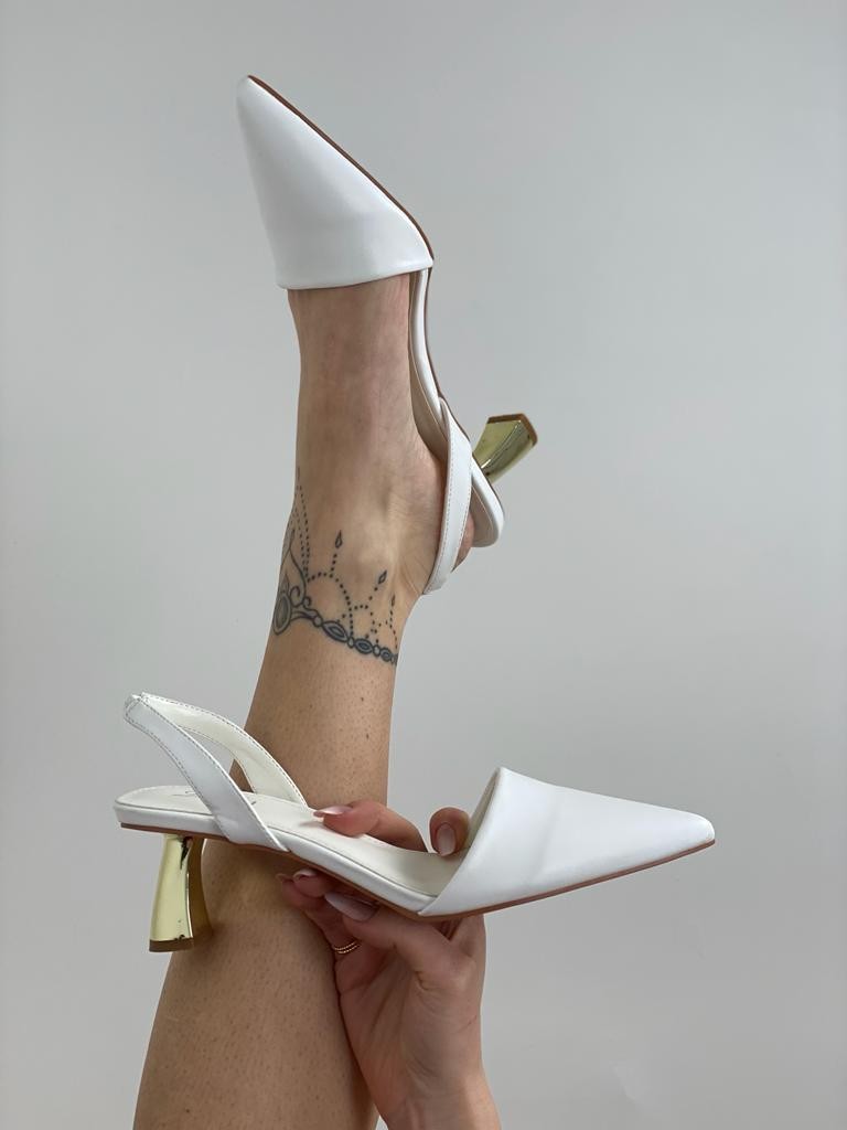 DèCOLLETè TACCO GOLD BIANCO