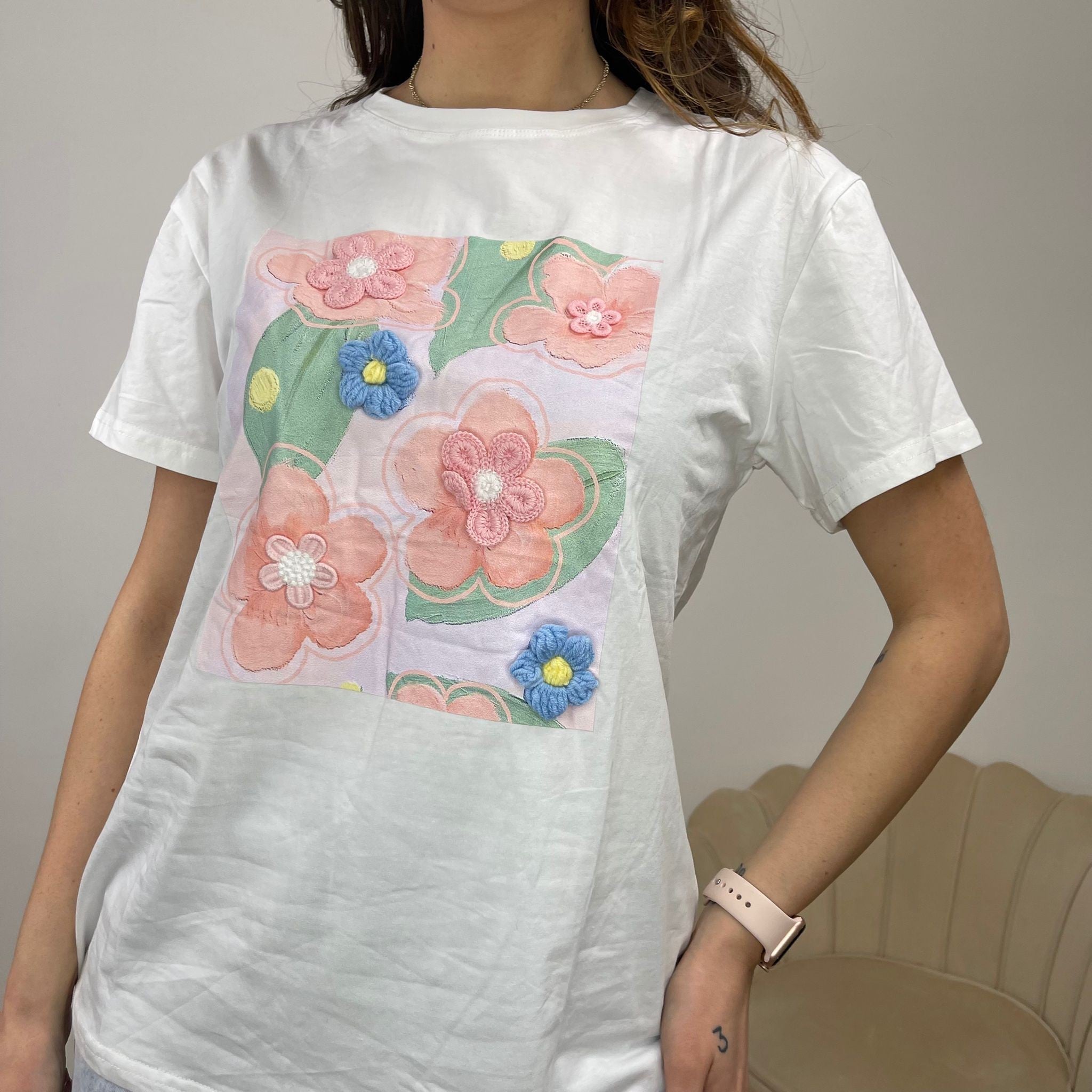 T-SHIRT MARGHERITE BIANCA