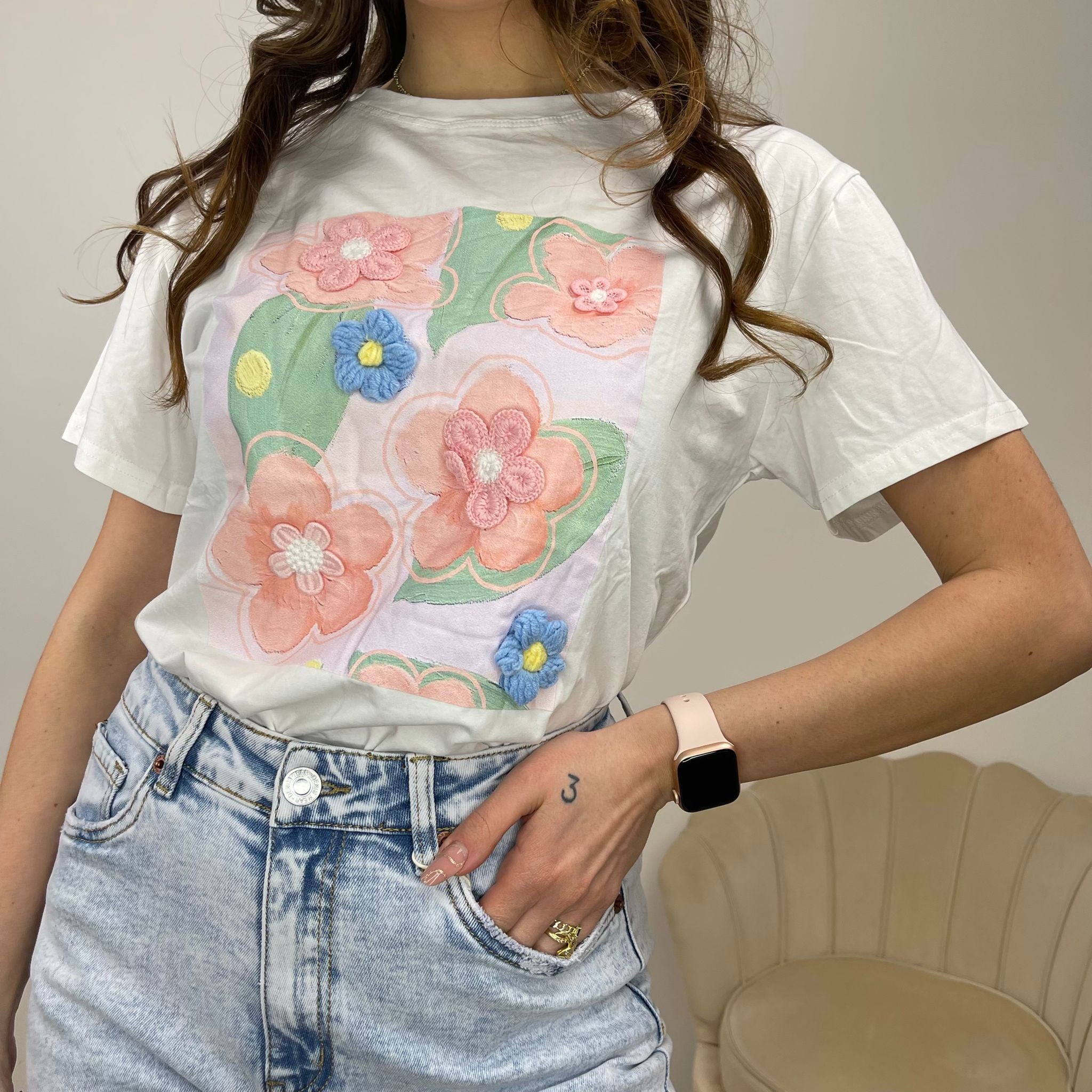 T-SHIRT MARGHERITE BIANCA