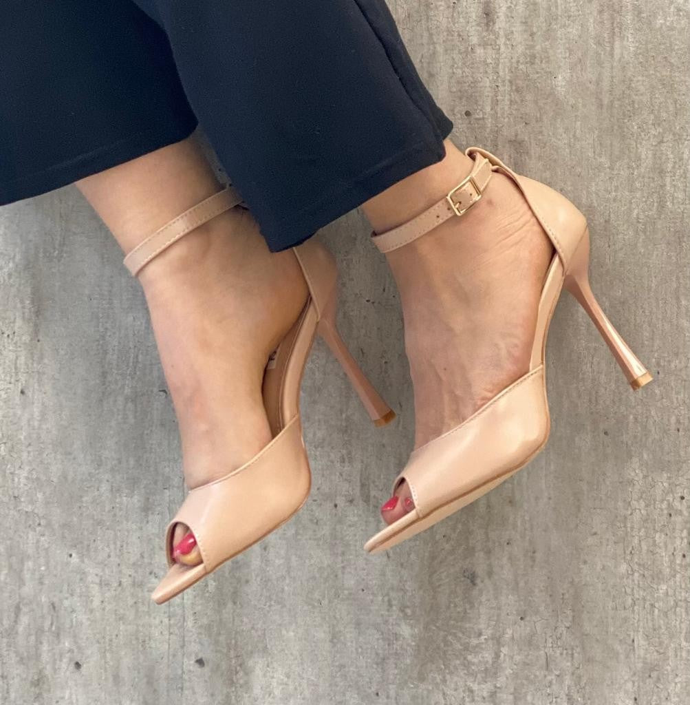 SANDALO TACCO ALTO SOTTILE BEIGE