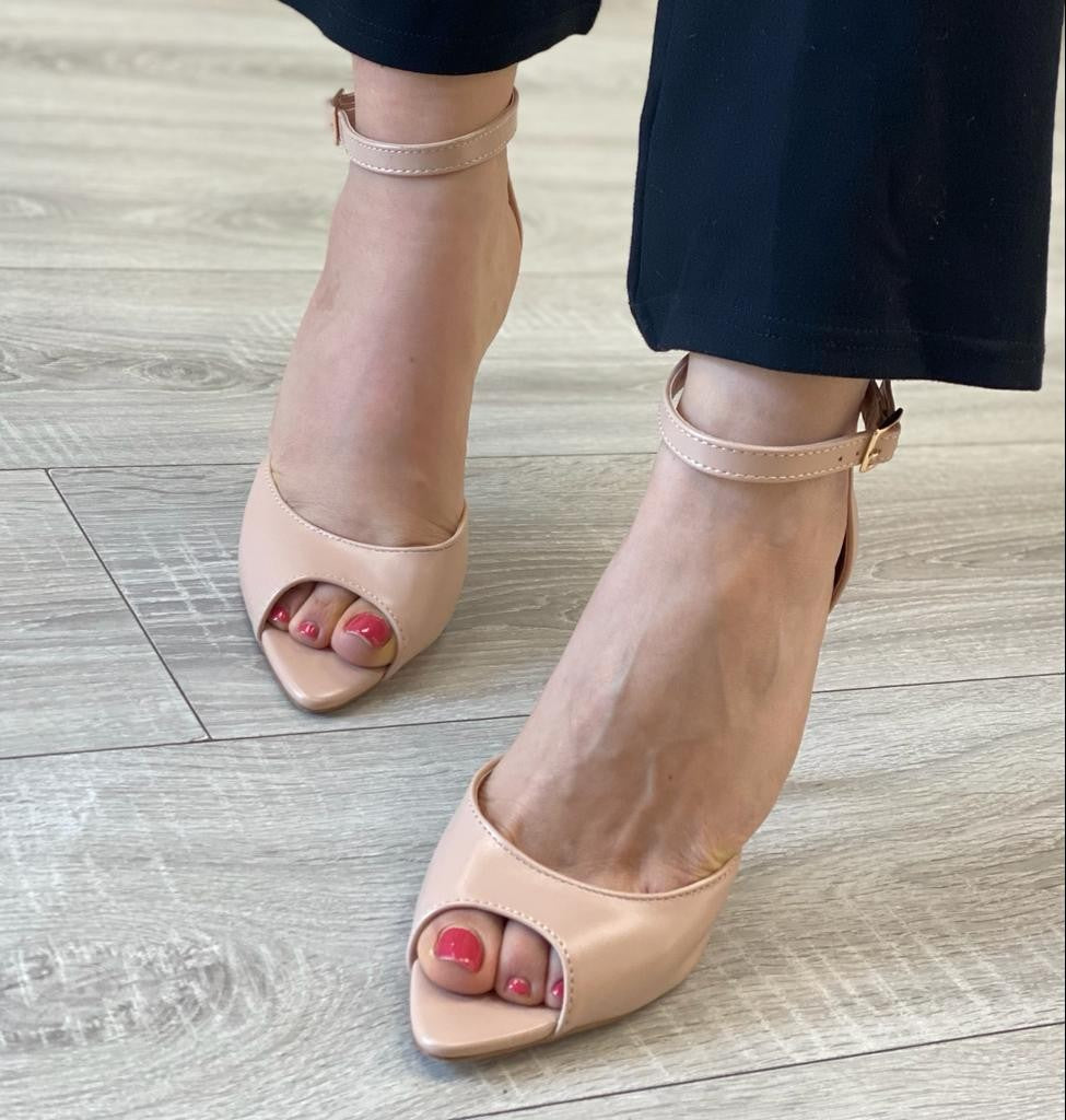 SANDALO TACCO ALTO SOTTILE BEIGE