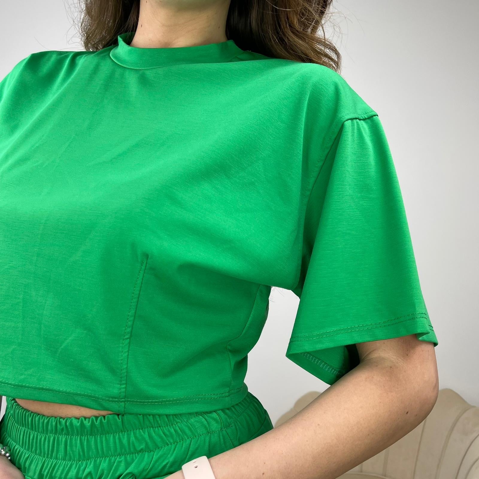 CROP T-SHIRT "LUMINA" VERDE