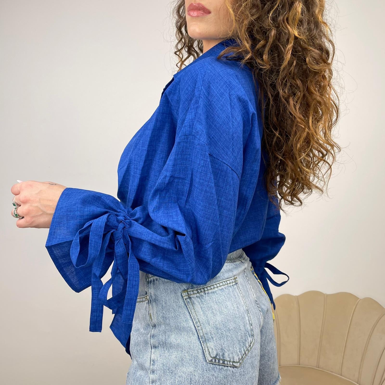 CAMICIA CROP LACCETTI