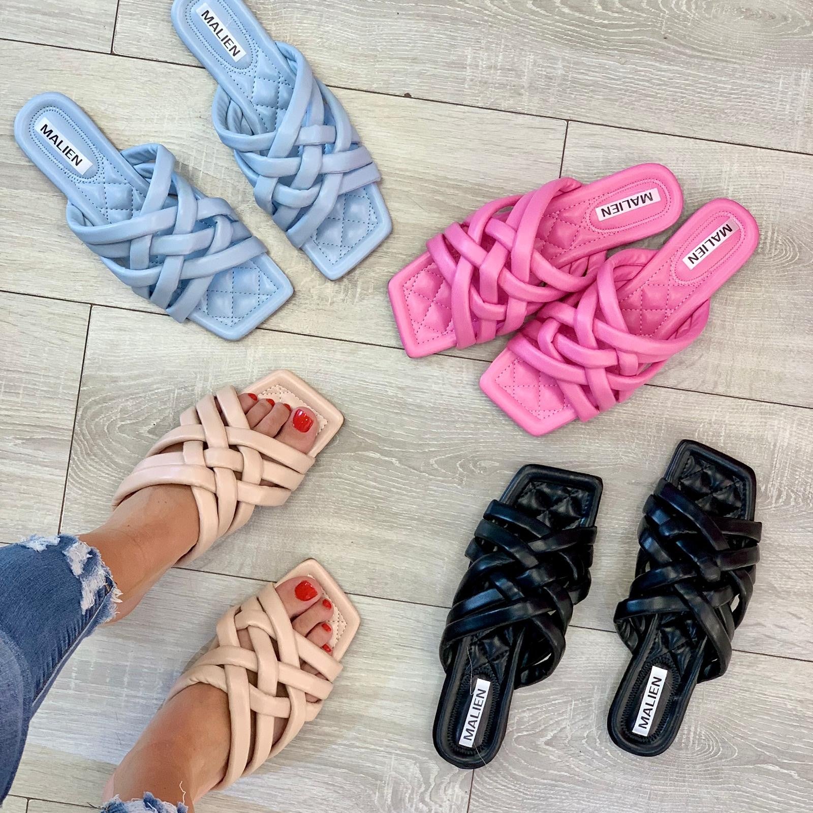 CIABATTA INTRECCIATA AZZURRA