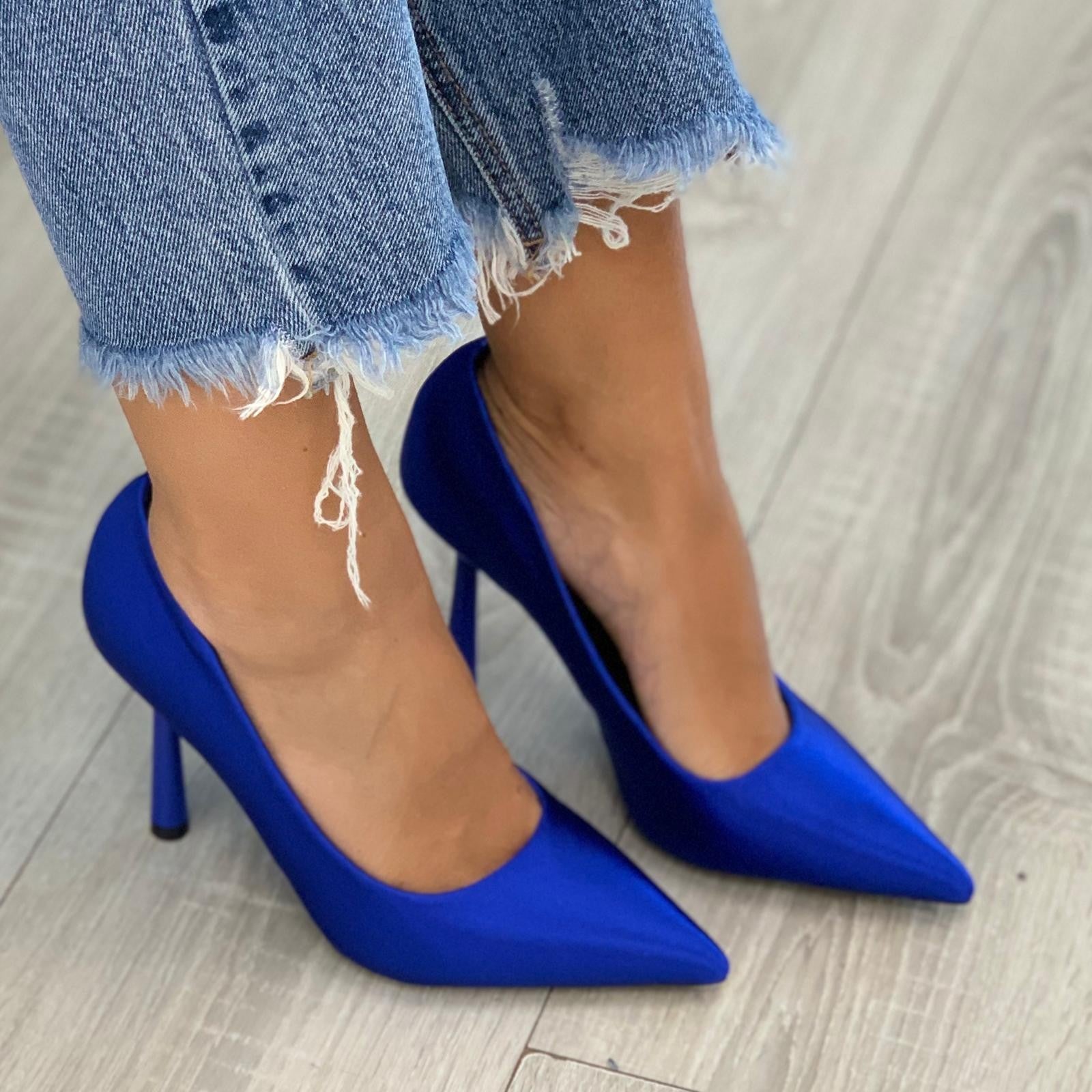 DÉCOLLETÉ METALLIC BLU