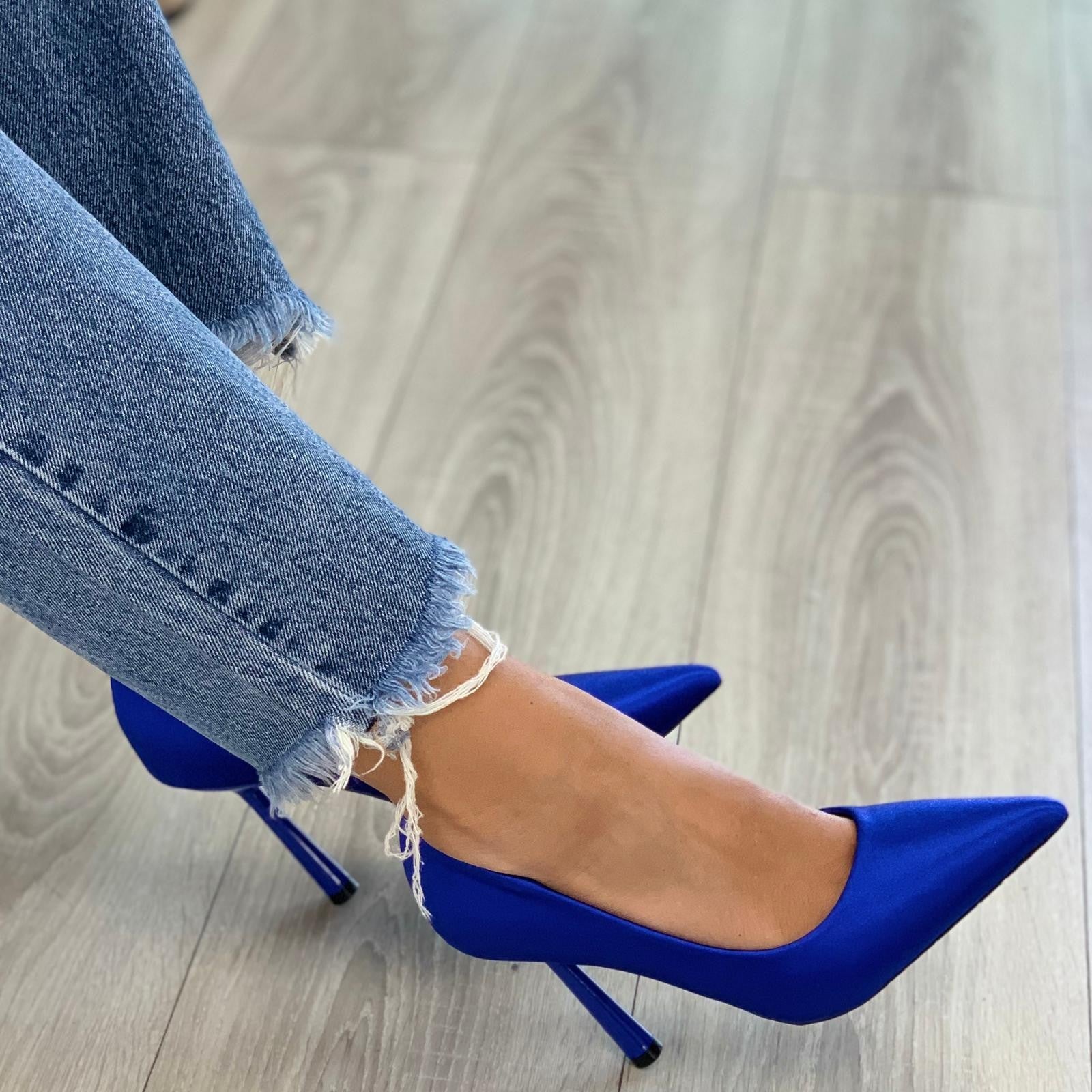 DÉCOLLETÉ METALLIC BLU