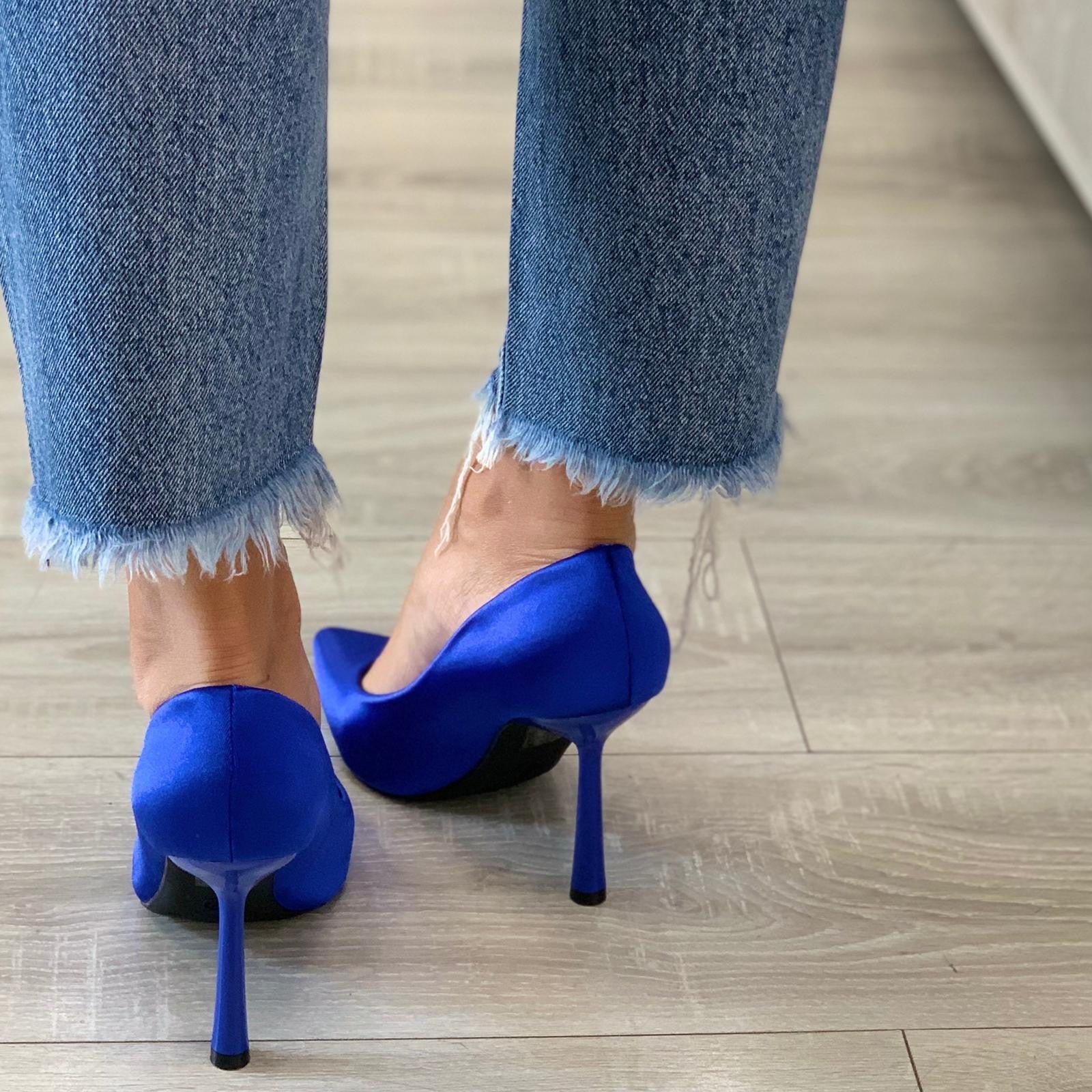 DÉCOLLETÉ METALLIC BLU