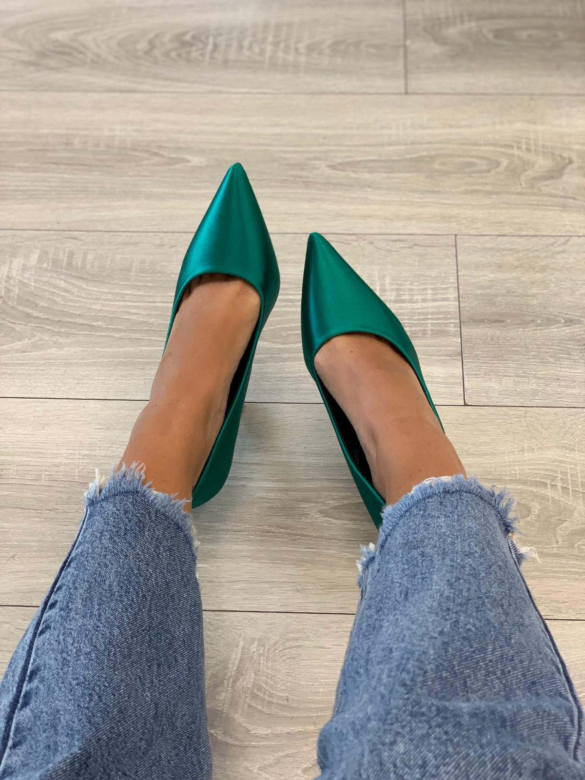 DÉCOLLETÉ METALLIC VERDE