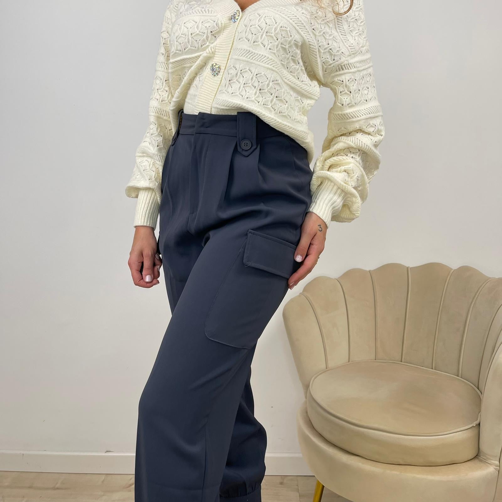 PANTALONI CARGO GRIGIO