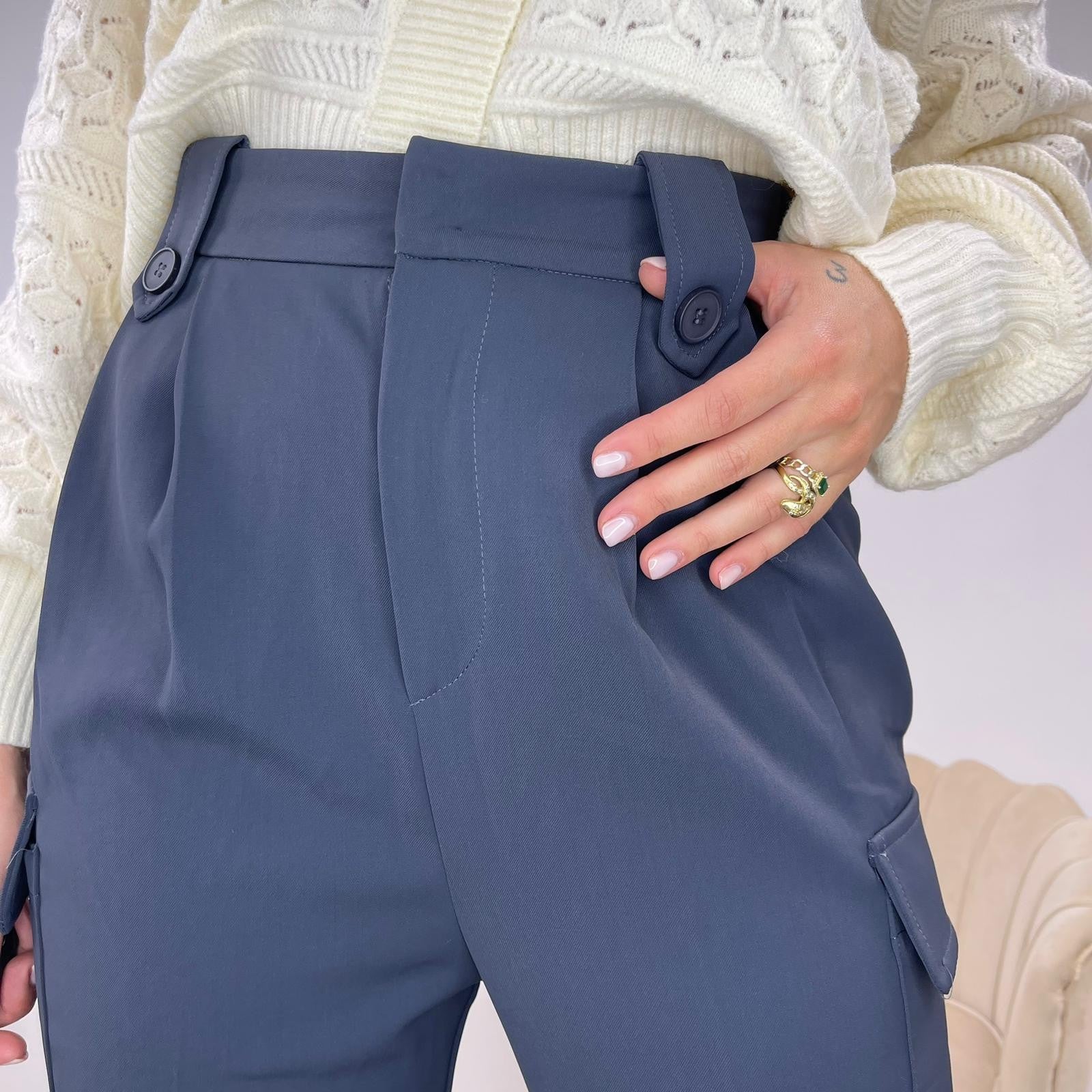 PANTALONI CARGO GRIGIO