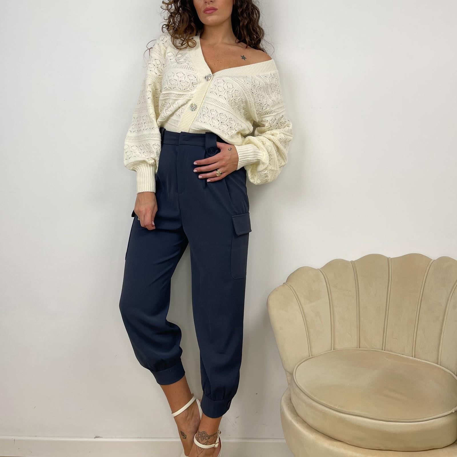 PANTALONI CARGO GRIGIO