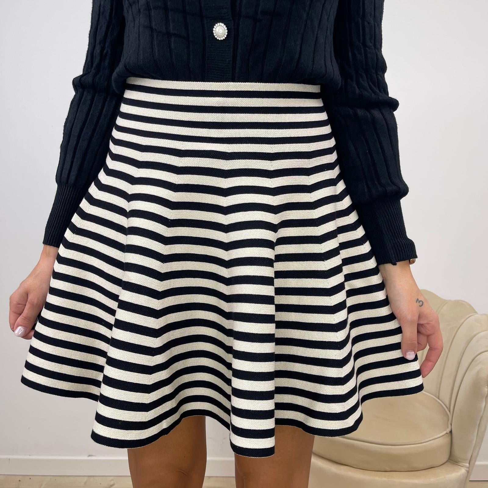 MINIGONNA A RUOTA RIGHE