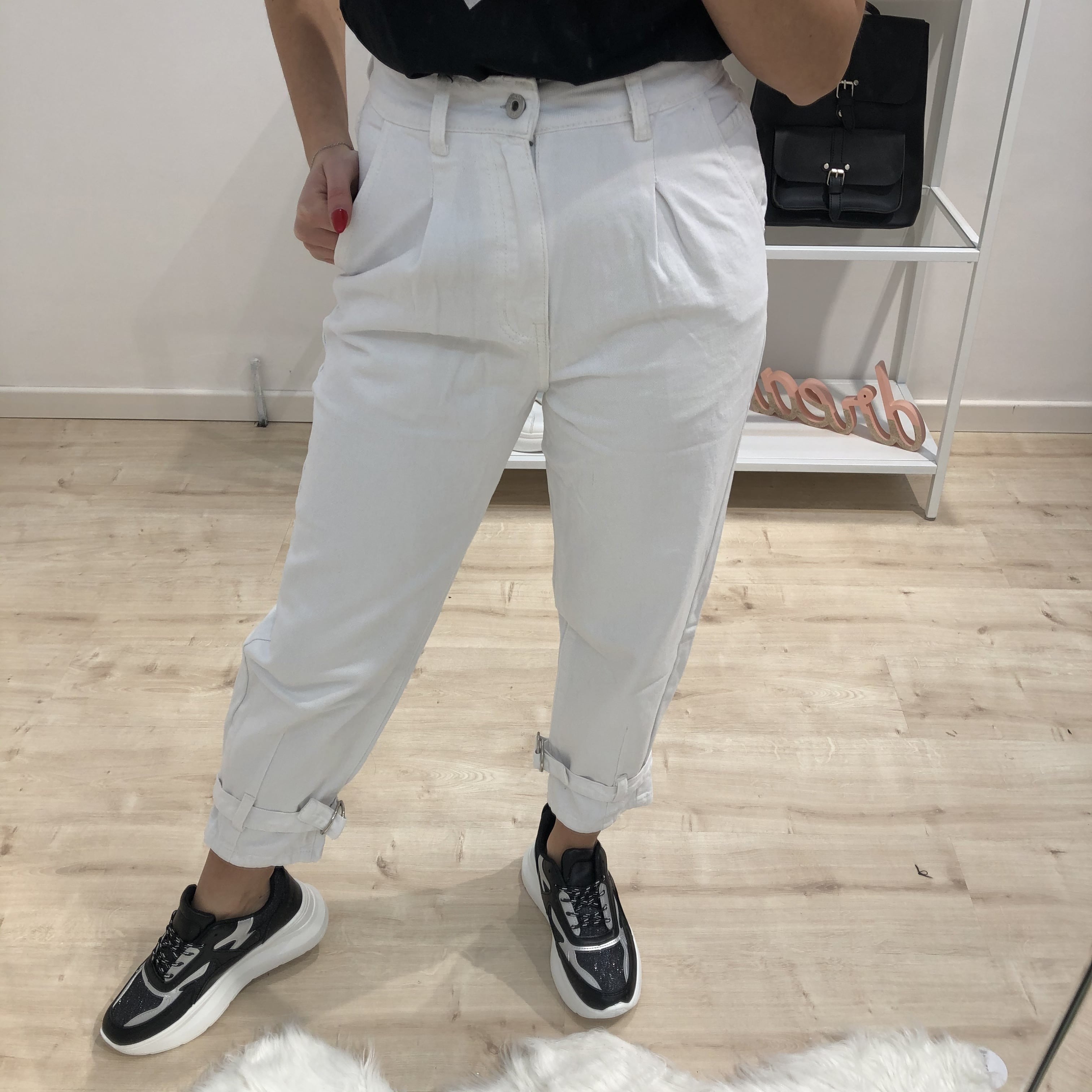 JEANS SLOUCHY BIANCO