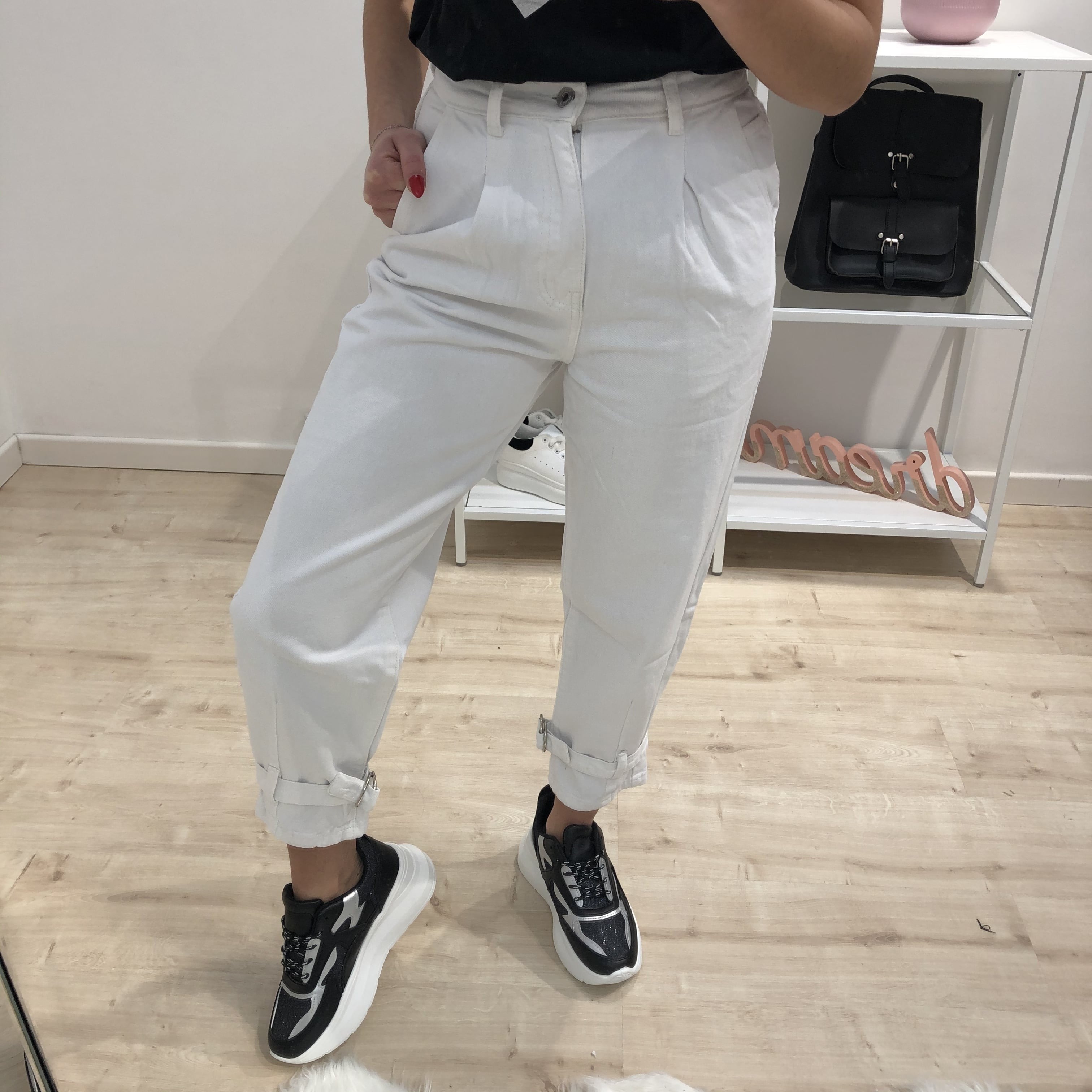 JEANS SLOUCHY BIANCO