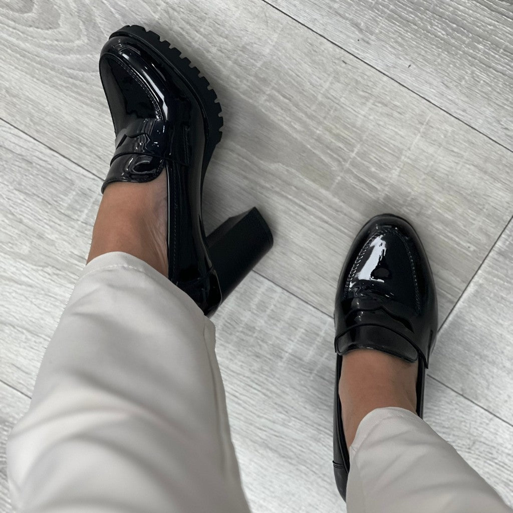 MOCASSINO CON TACCO ALTO