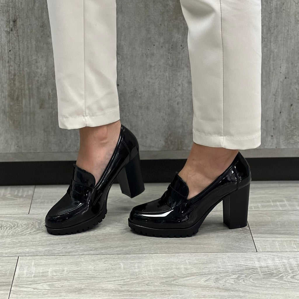 MOCASSINO CON TACCO ALTO