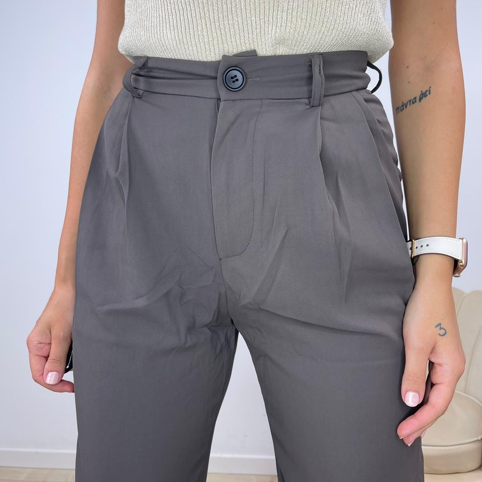 PANTALONI PALAZZO MARRONI