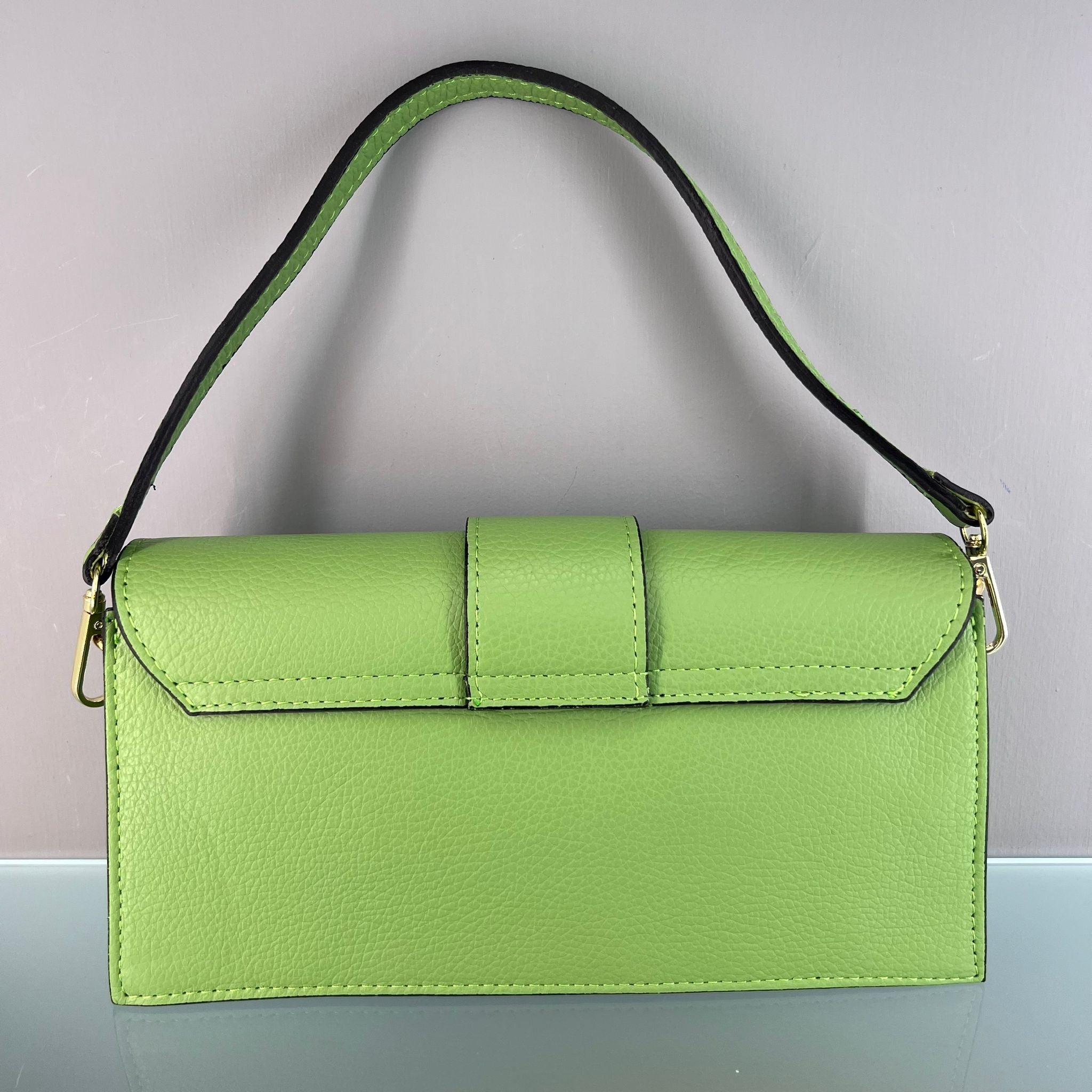 BORSA VERA PELLE VERDE