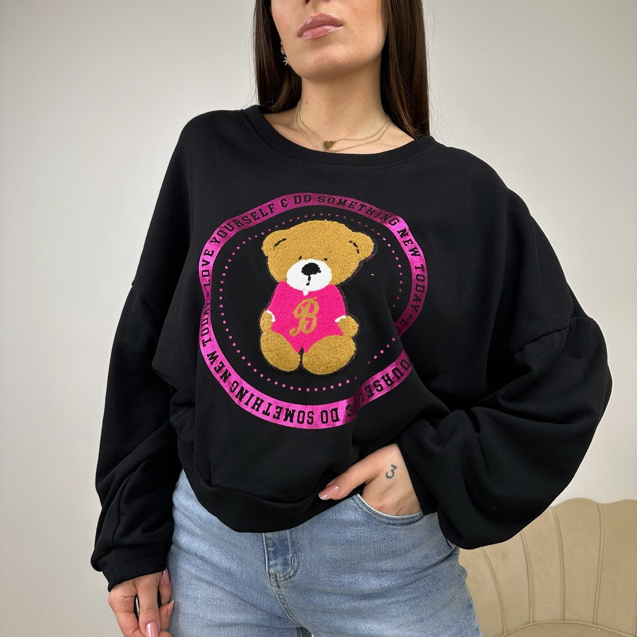 FELPA ORSACCHIOTTO NERA