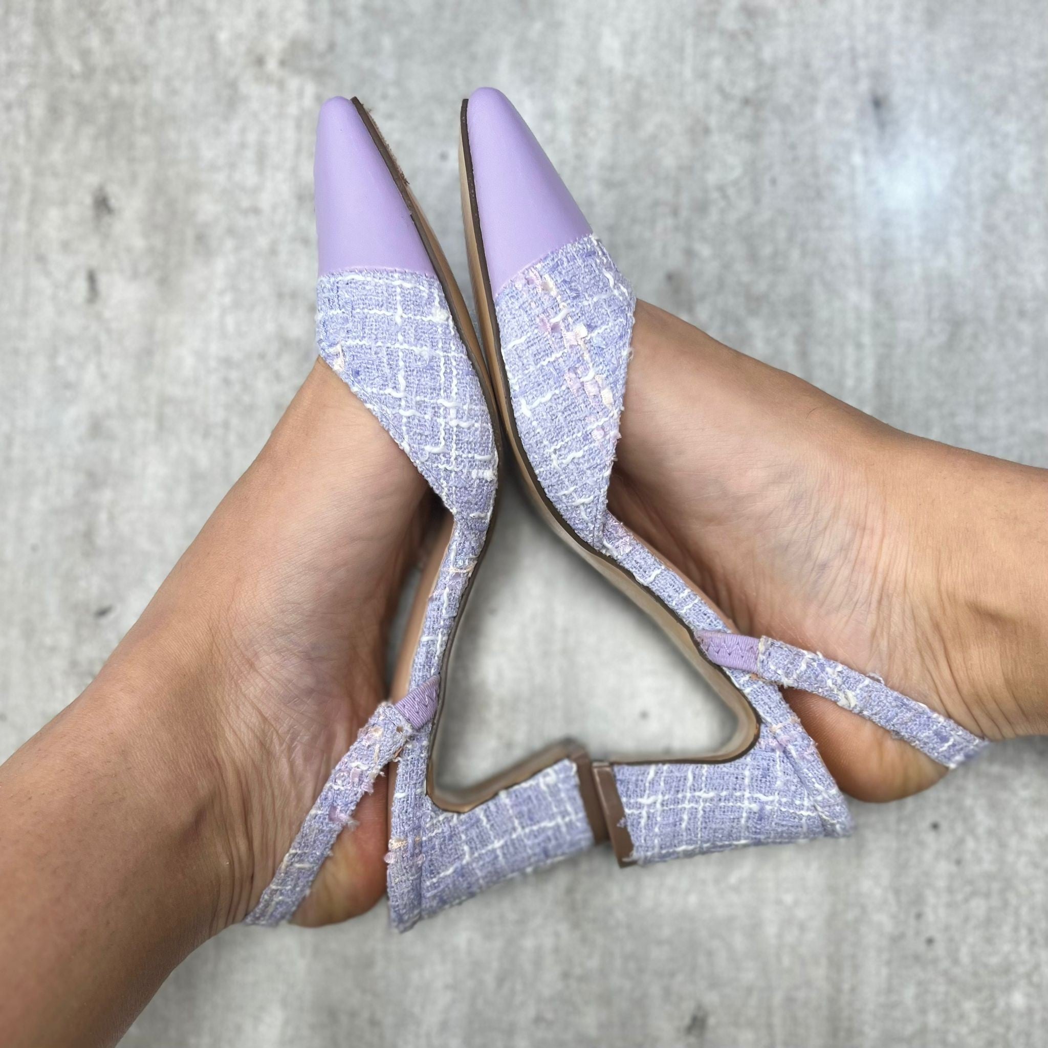 DÉCOLLETÉ TWEED GLICINE