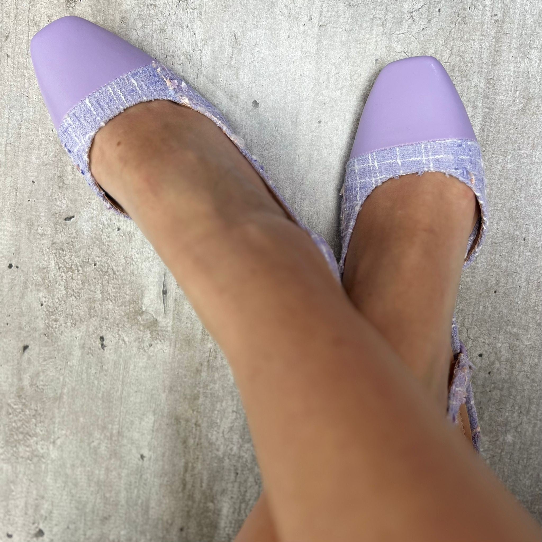 DÉCOLLETÉ TWEED GLICINE