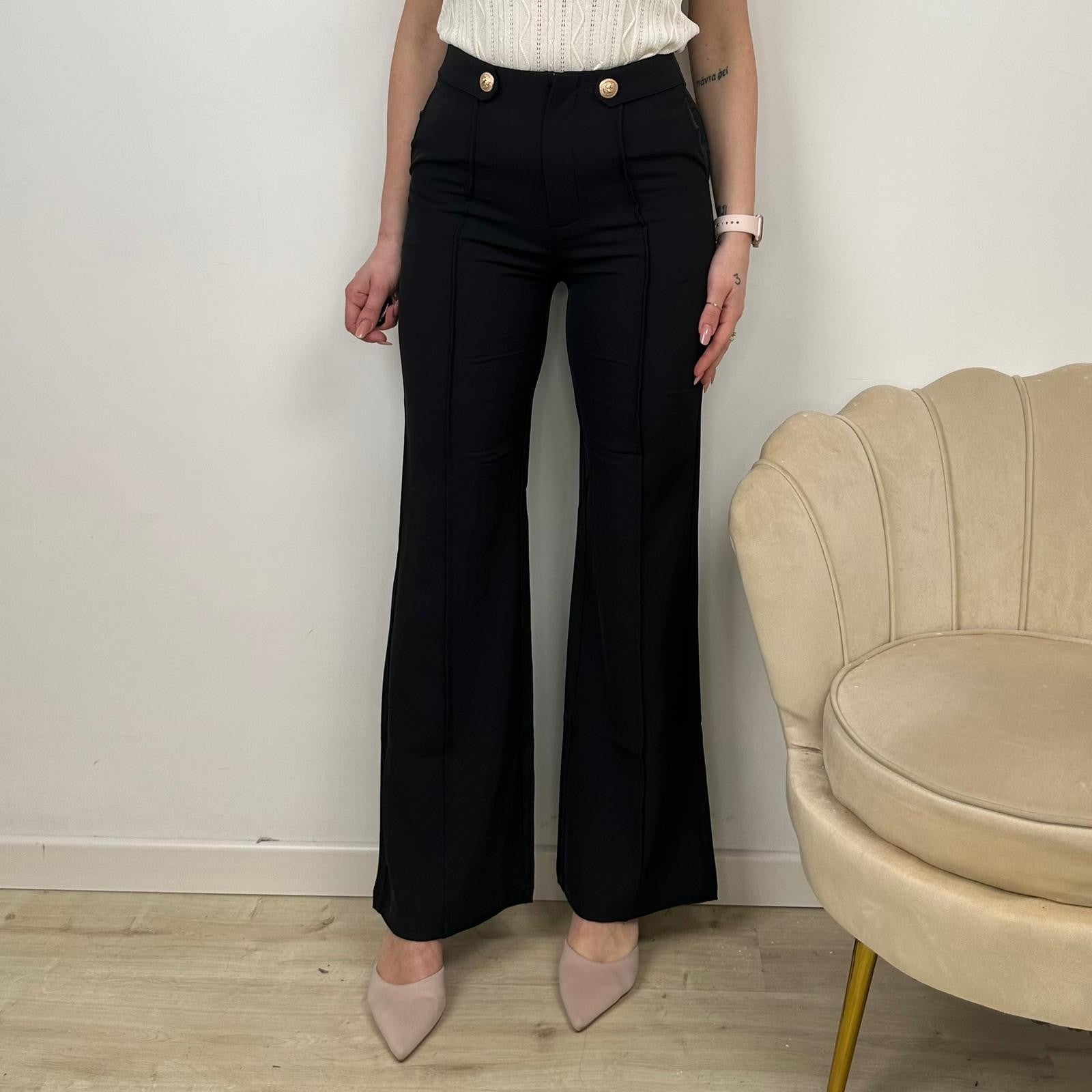 PANTALONI A ZAMPA NERI