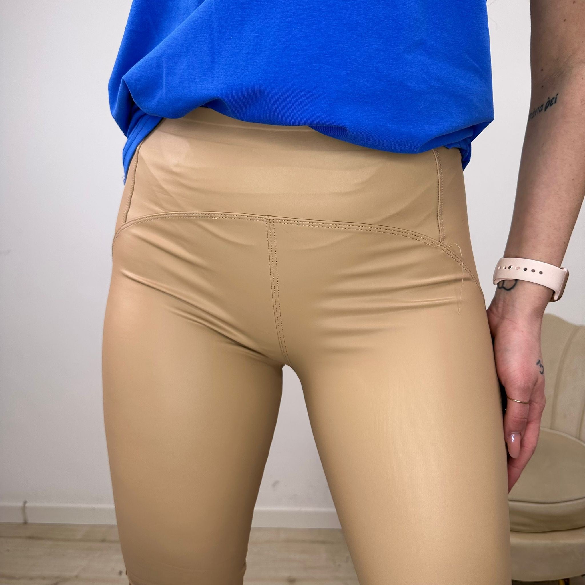 LEGGINGS LATEX BEIGE
