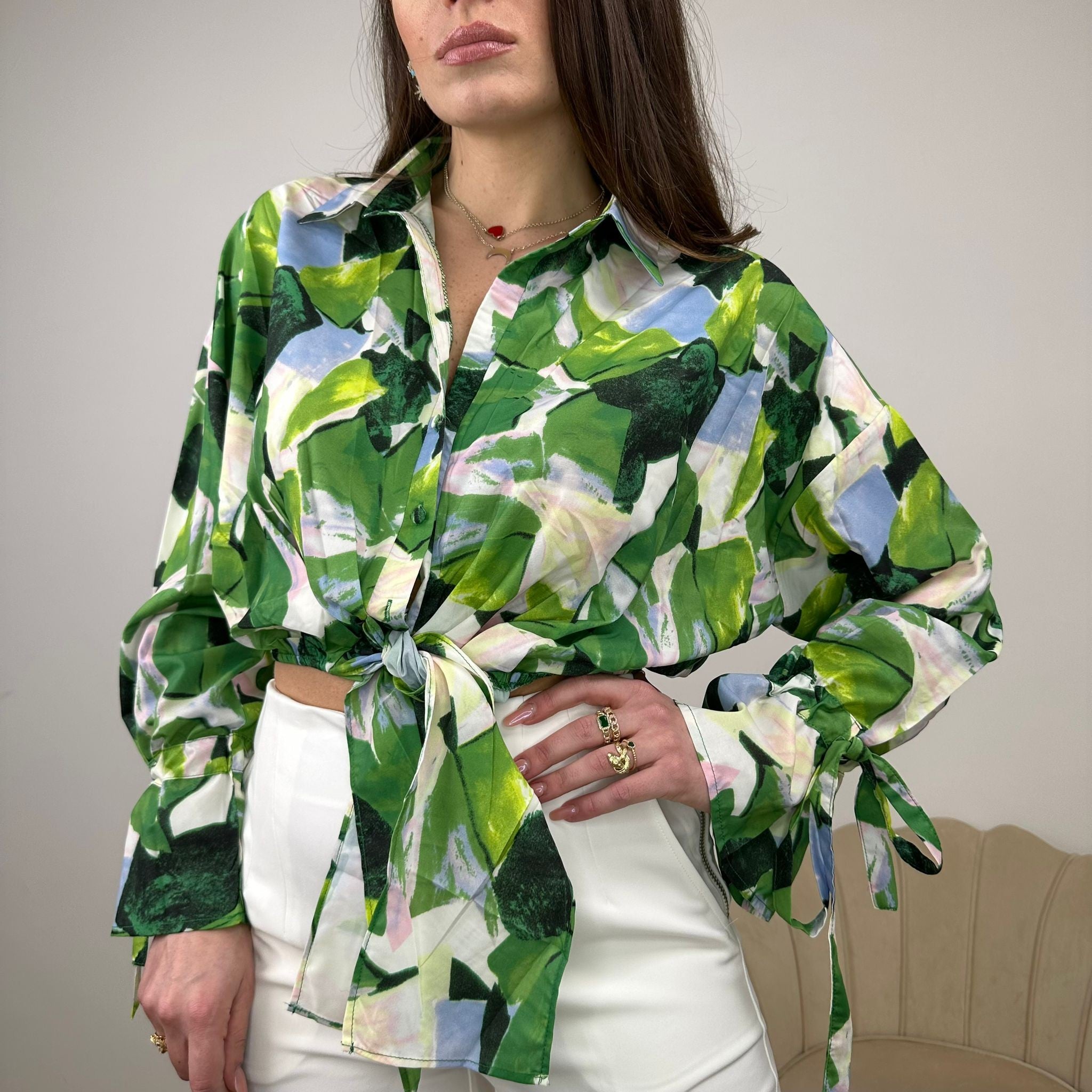 CAMICIA ASTRATTA VERDE