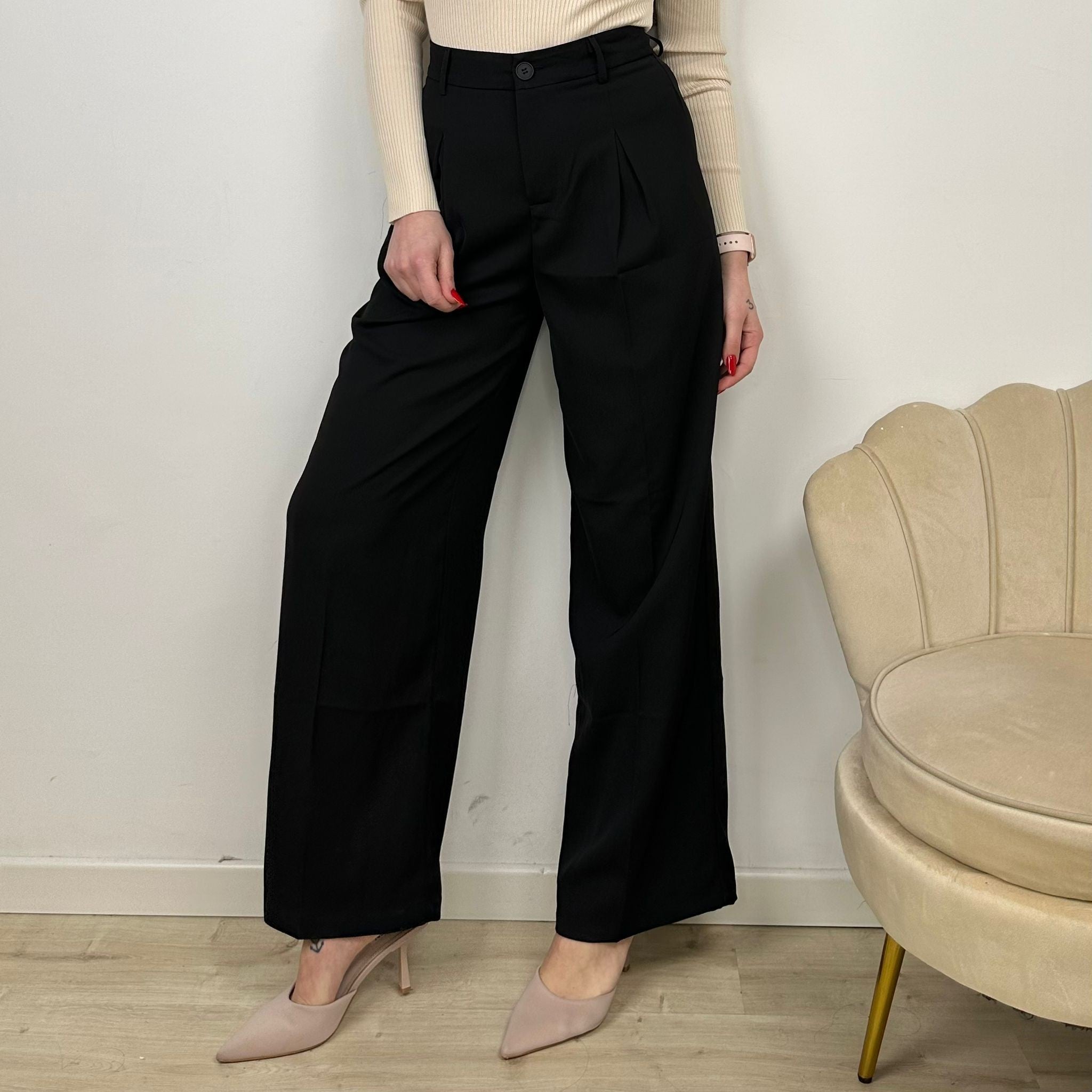 PANTALONI RELAXED FIT NERO