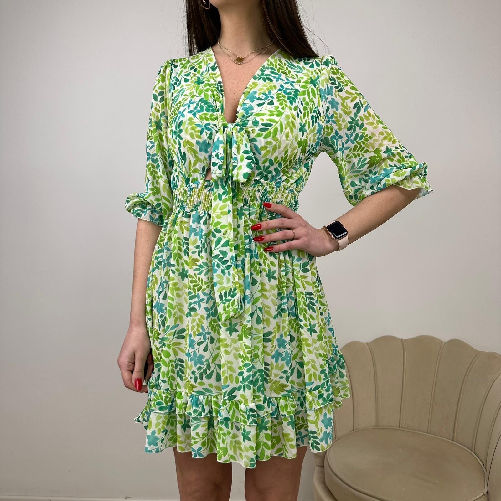 DRESS CON FIOCCO VERDE