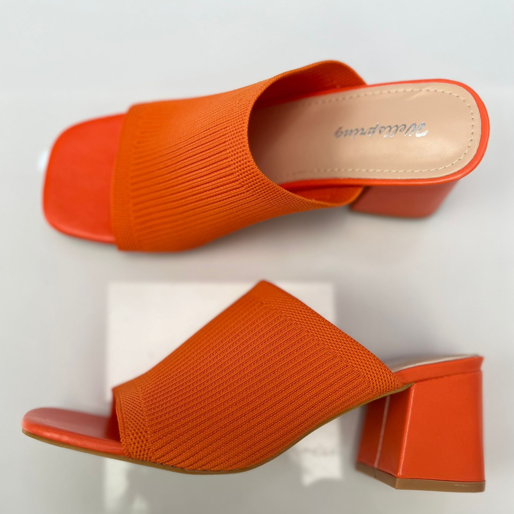 SABOT CON FASCIA LARGA ARANCIO