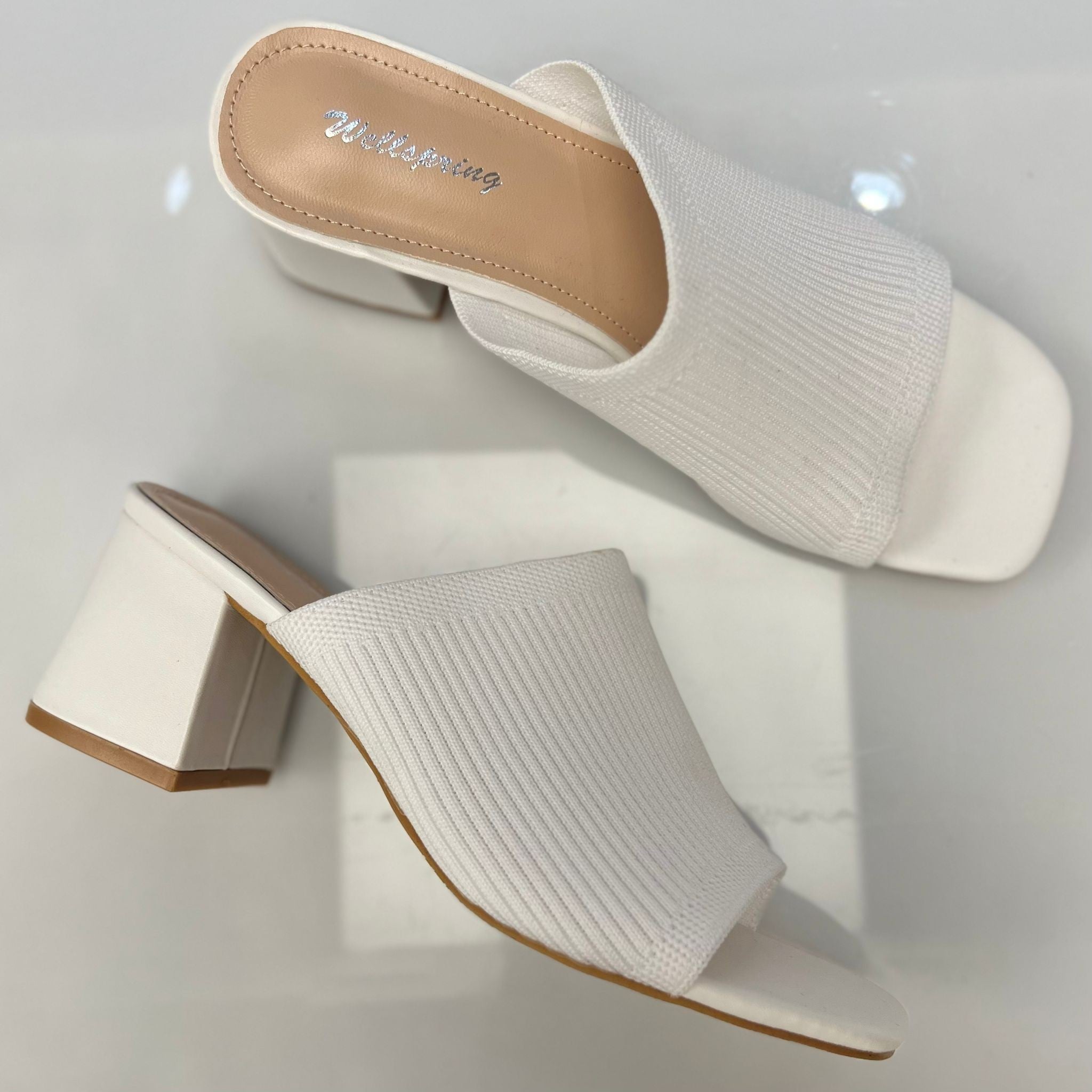 SABOT CON FASCIA LARGA BIANCO