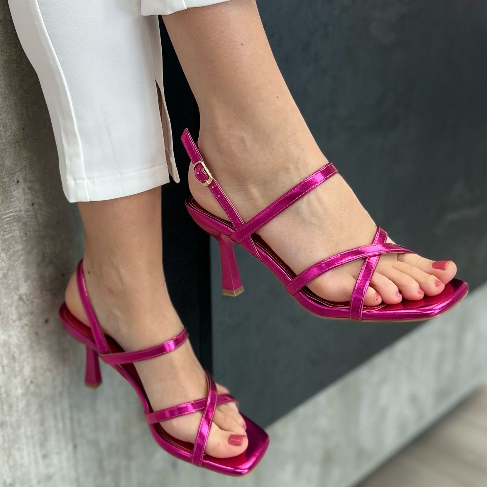 SANDALO MEGAN FUCSIA